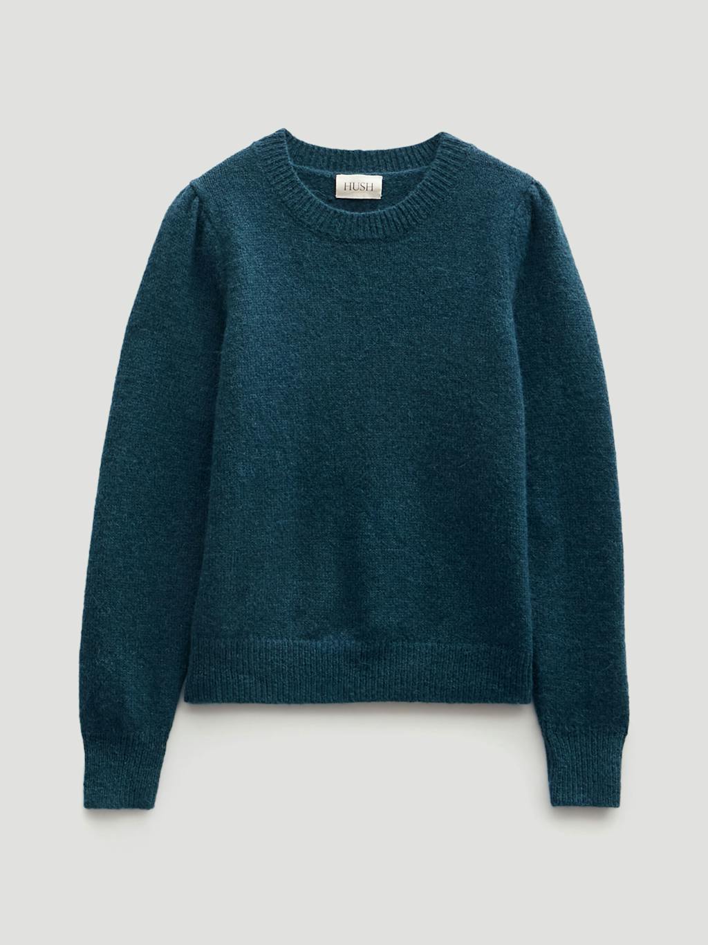 014185-1709-07 Gathered Shoulder Wool Blend Jumper