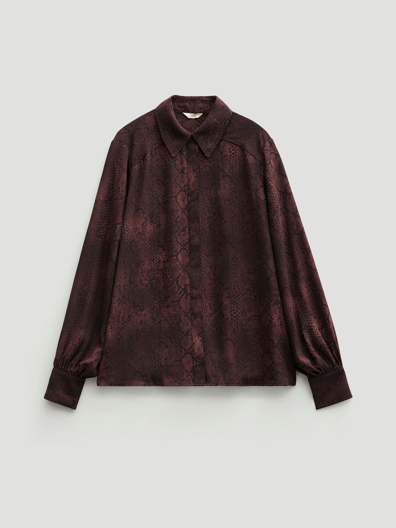 013814-4828-07 Chiffon Printed Long Sleeve Shirt