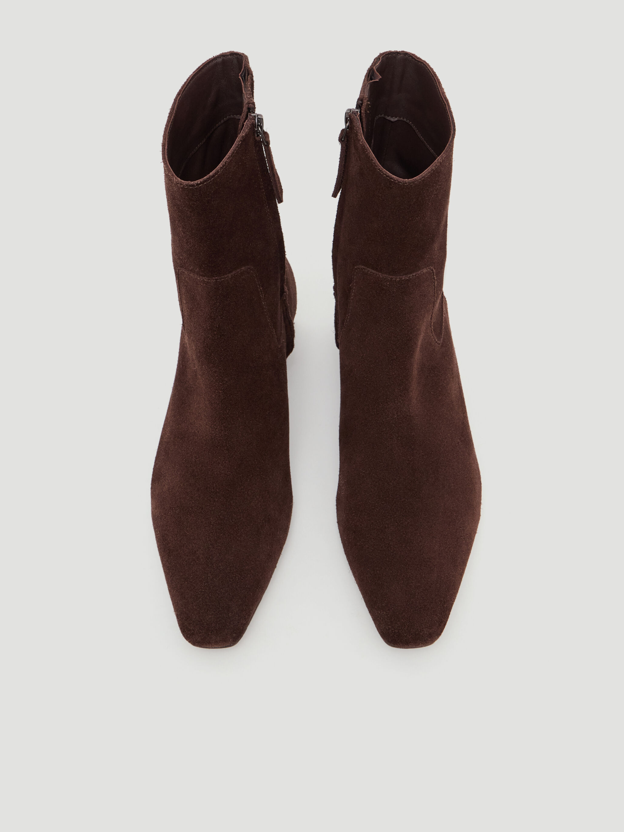 Suede Square-Toe Boots