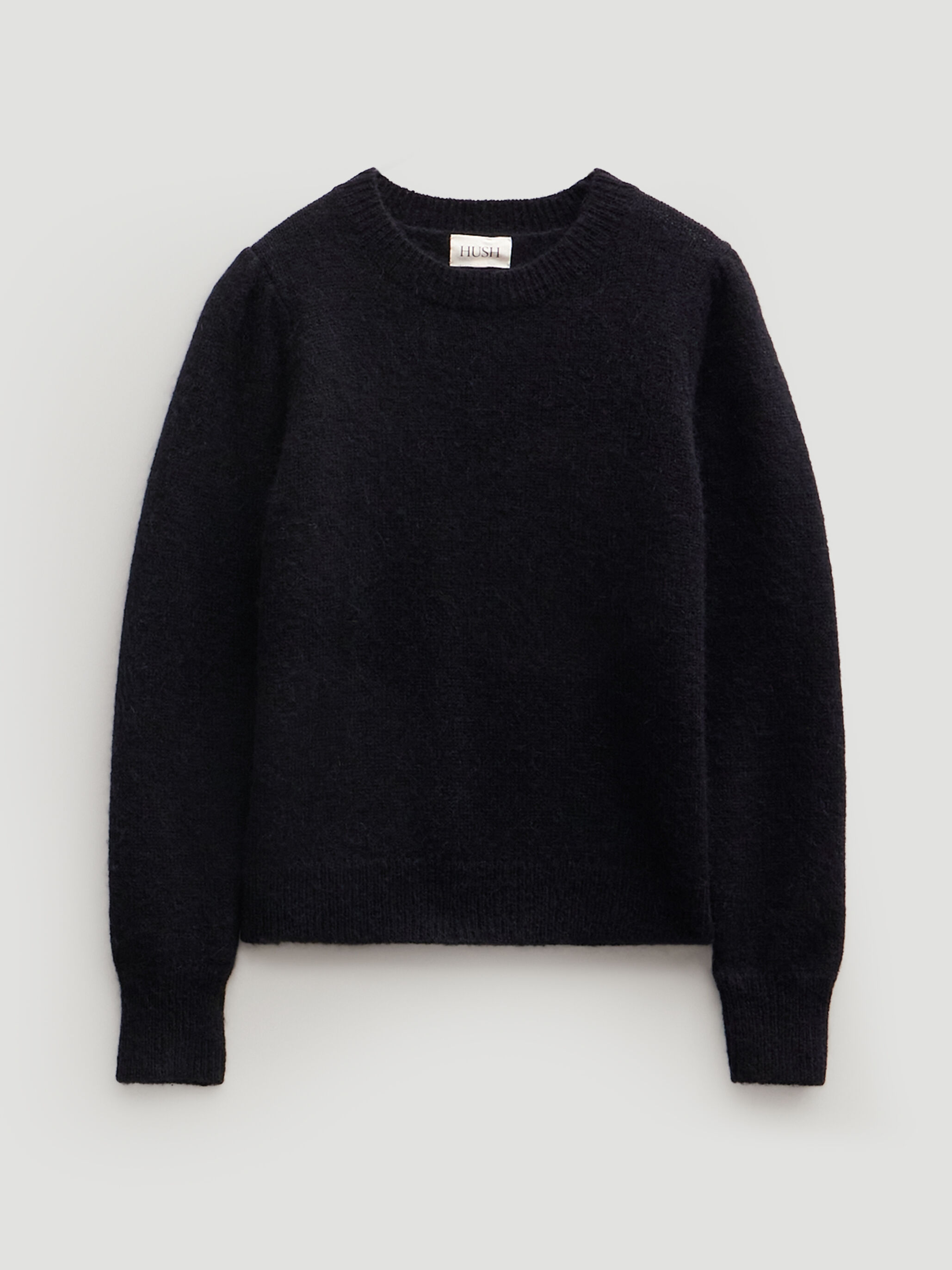 Gathered Shoulder Wool Blend Jumper