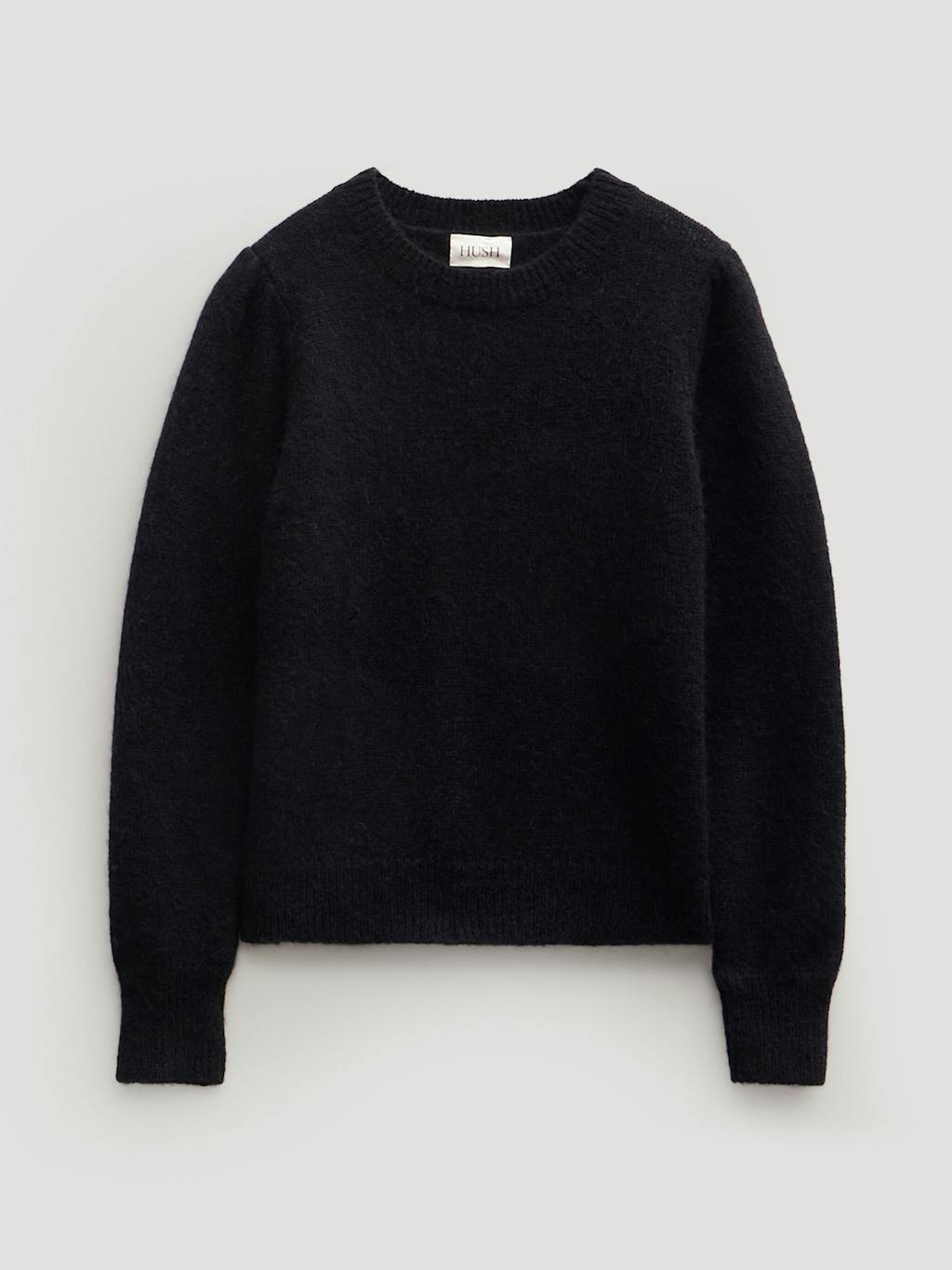 014185-0456-07 Gathered Shoulder Wool Blend Jumper