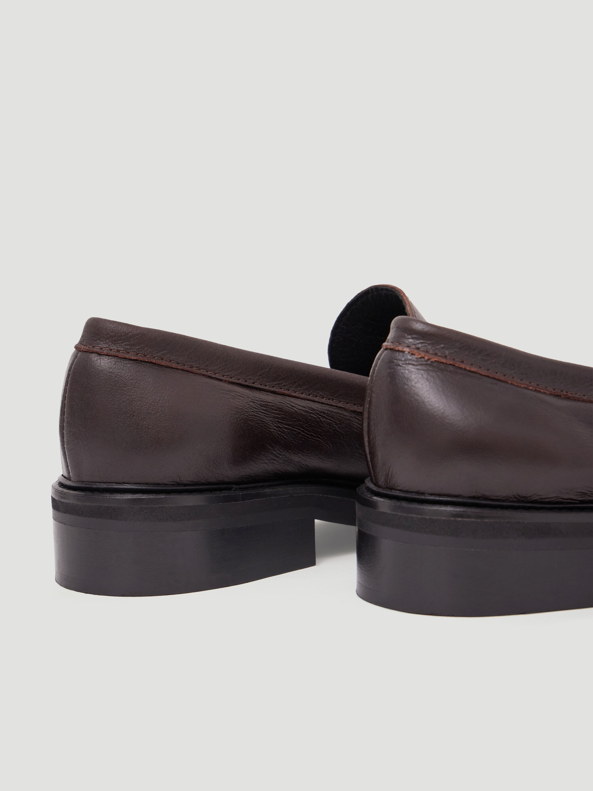 Penny Chunky Leather Loafers