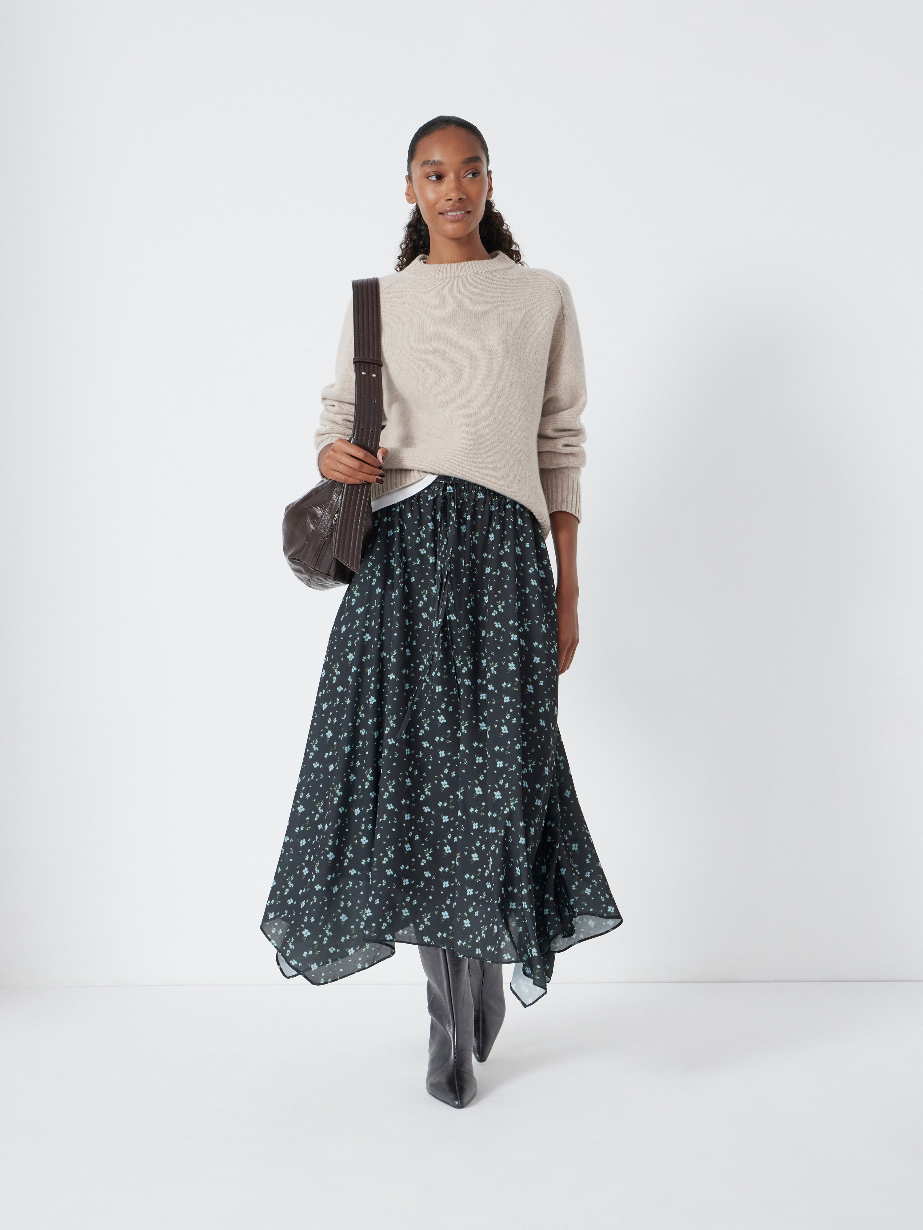 Kaia Chiffon Hanky Hem Skirt
