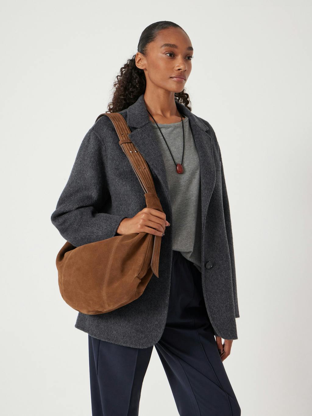 014115-0475-05 Oversized Suede Crescent Bag