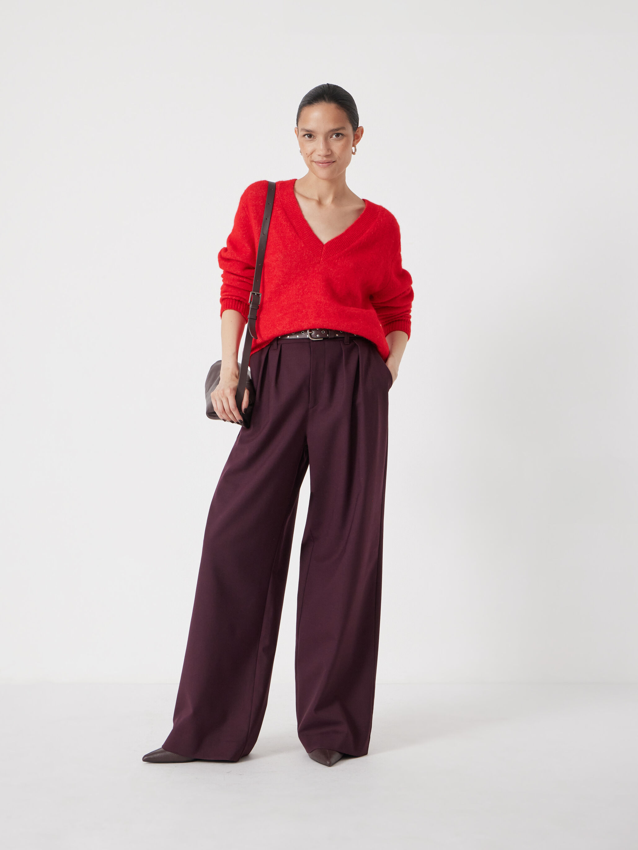 Wool Blend V Neck Jumper