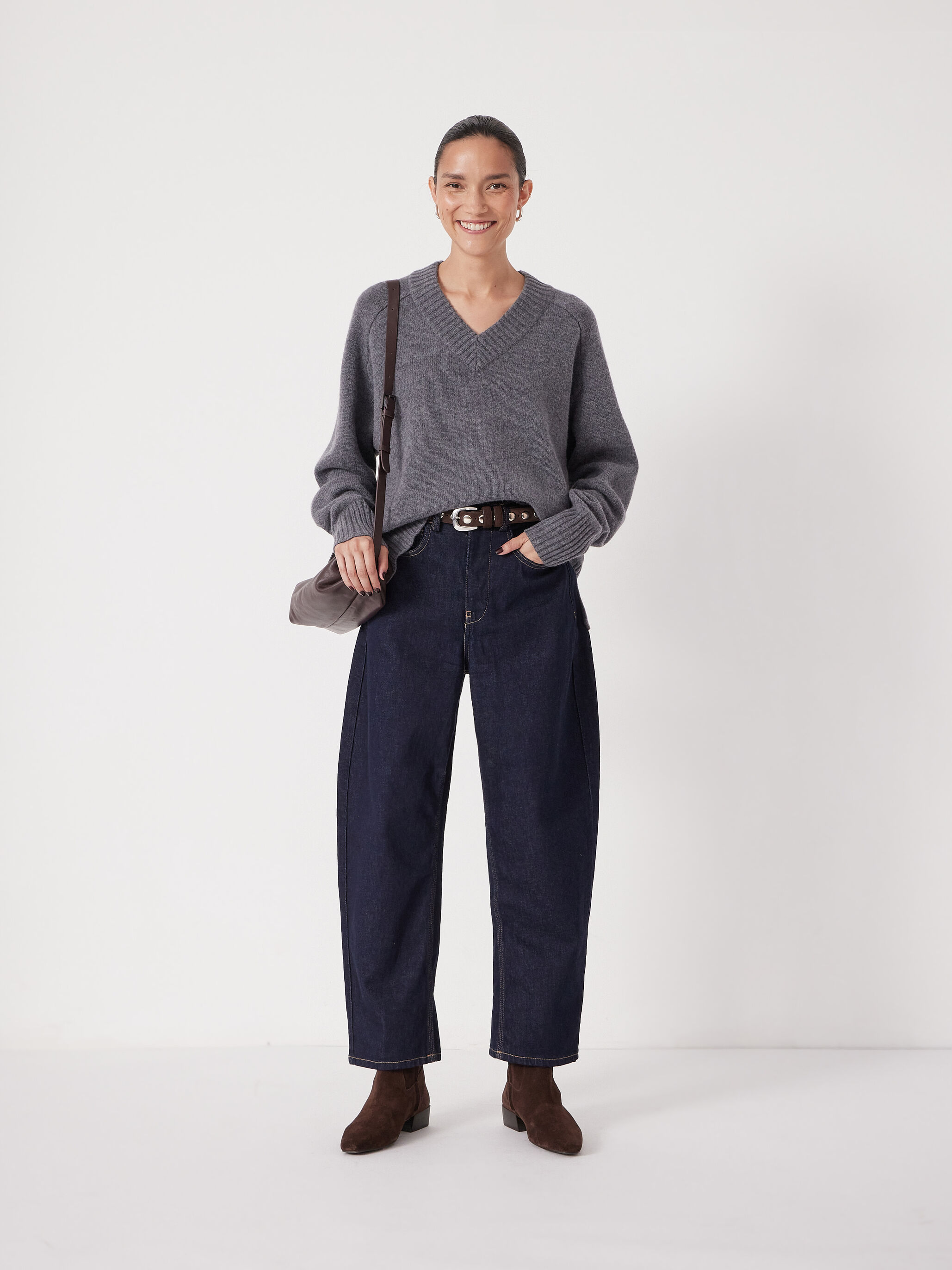 Erica Merino Wool V Neck Jumper