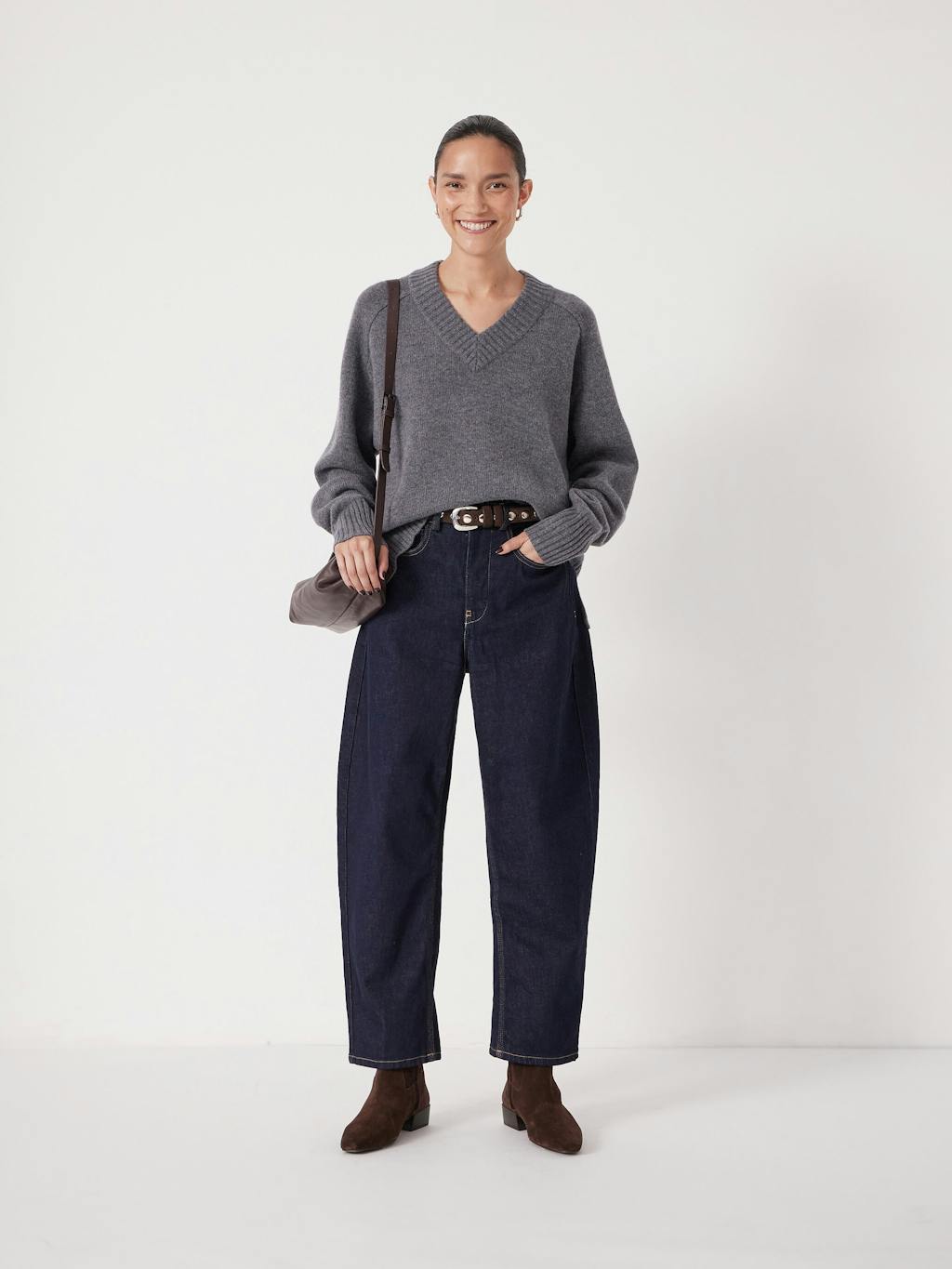 012971-2805-01 Erica Merino Wool V Neck Jumper