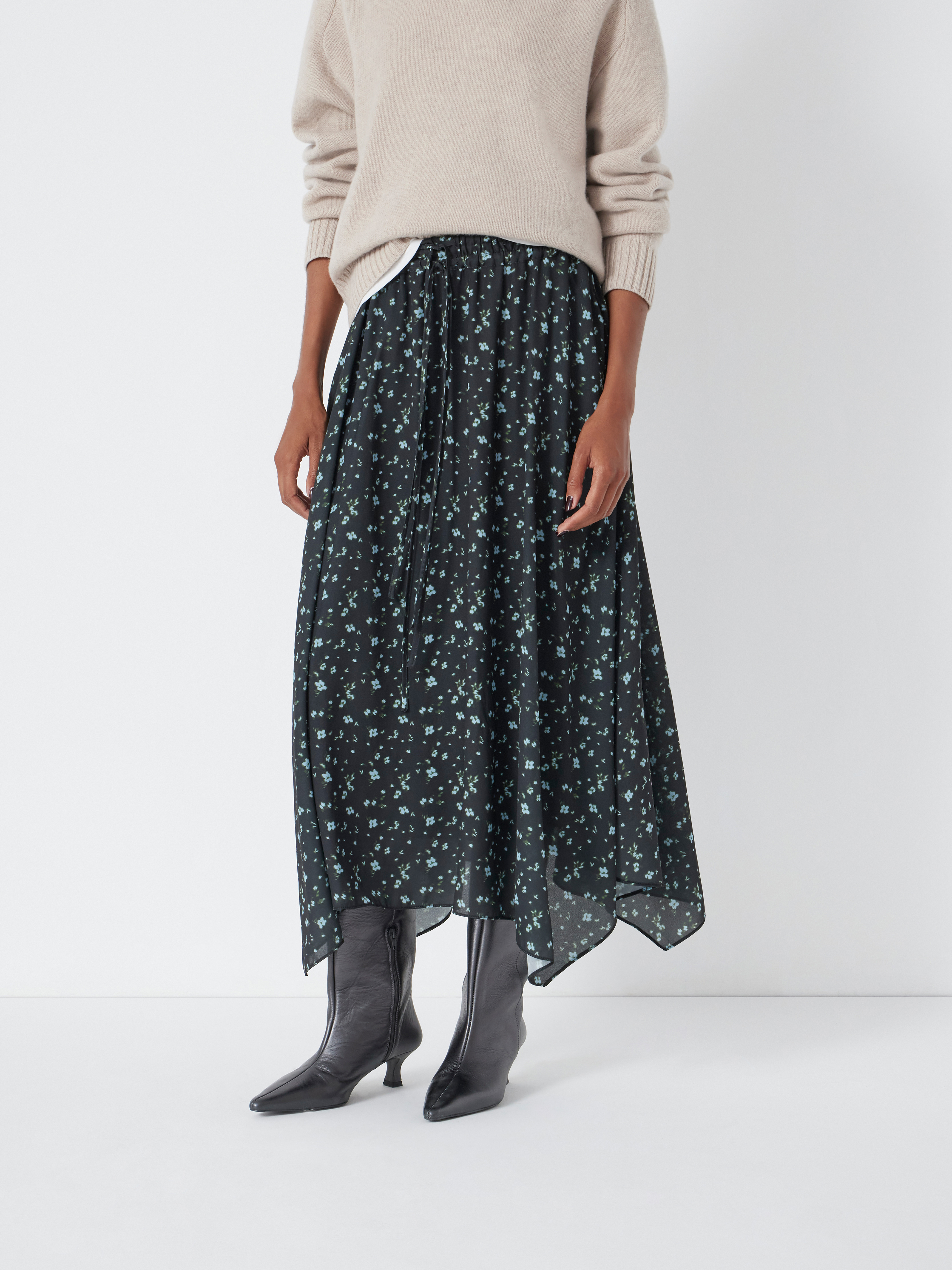 Kaia Chiffon Hanky Hem Skirt