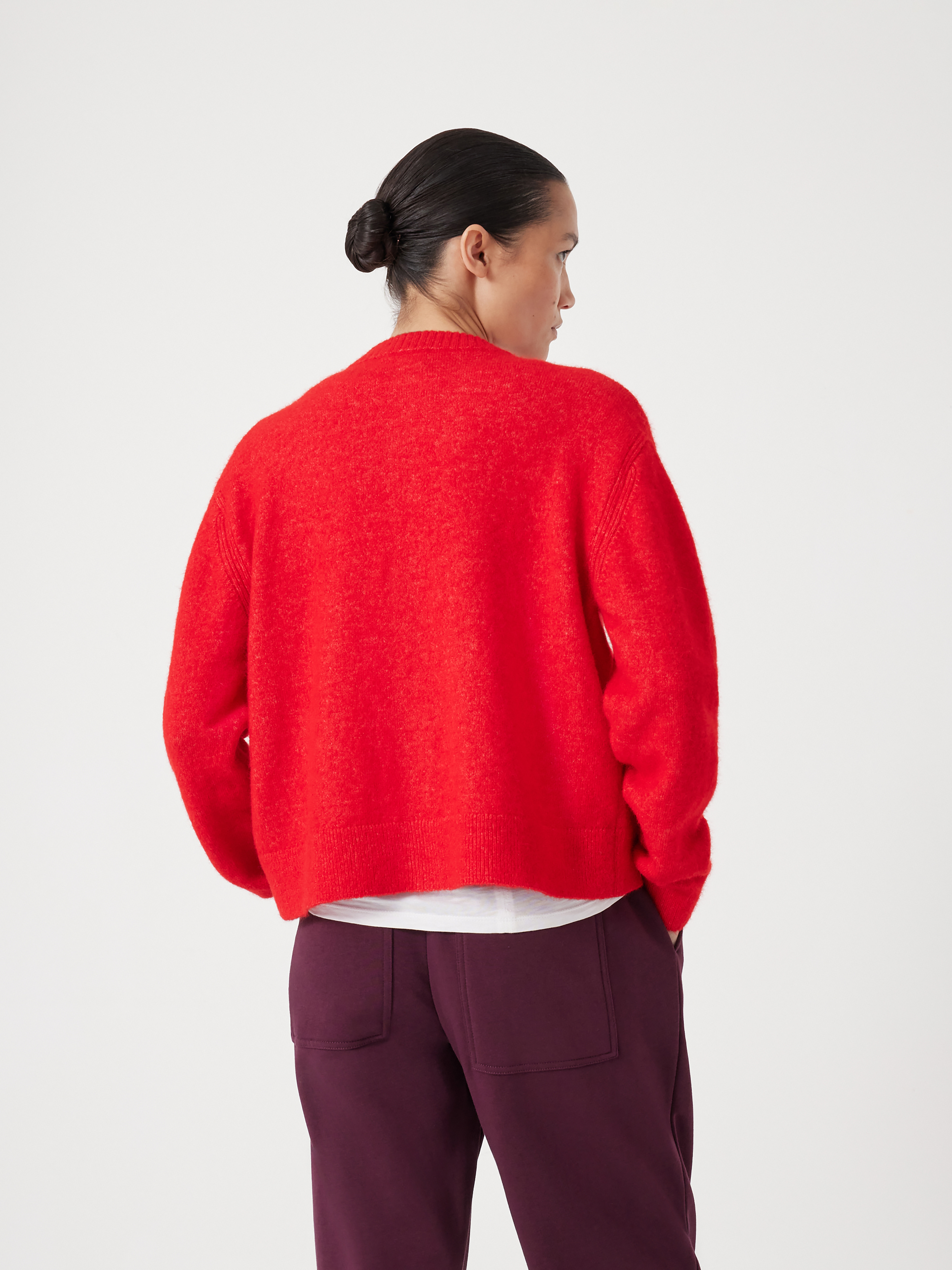 Juni Crew Neck Wool Blend Cardigan