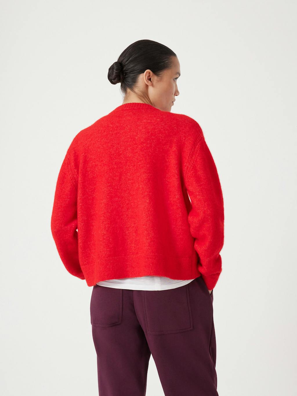 013752-1064-04 Juni Crew Neck Wool Blend Cardigan