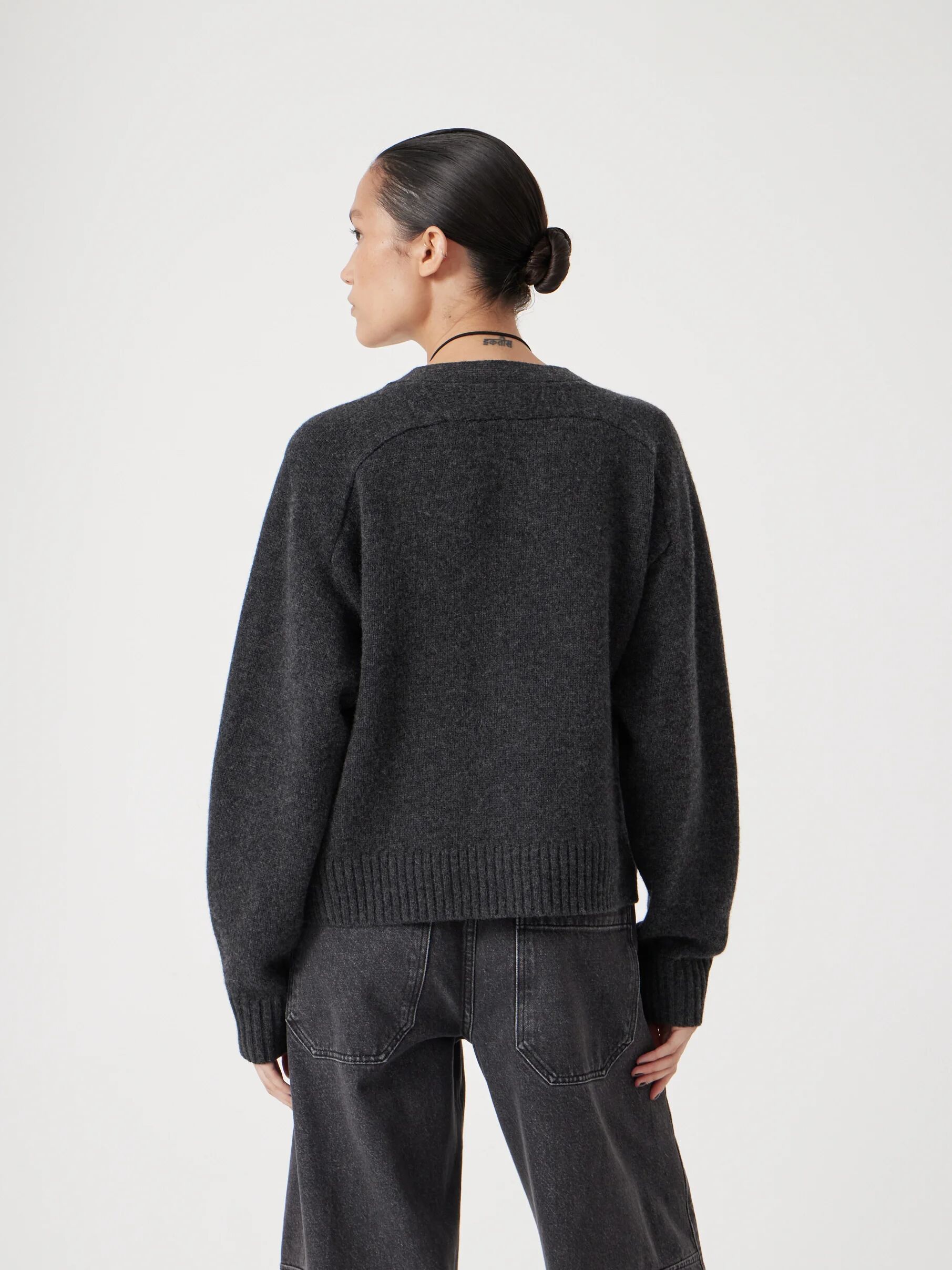 Daisy Merino Wool V Neck Cardigan