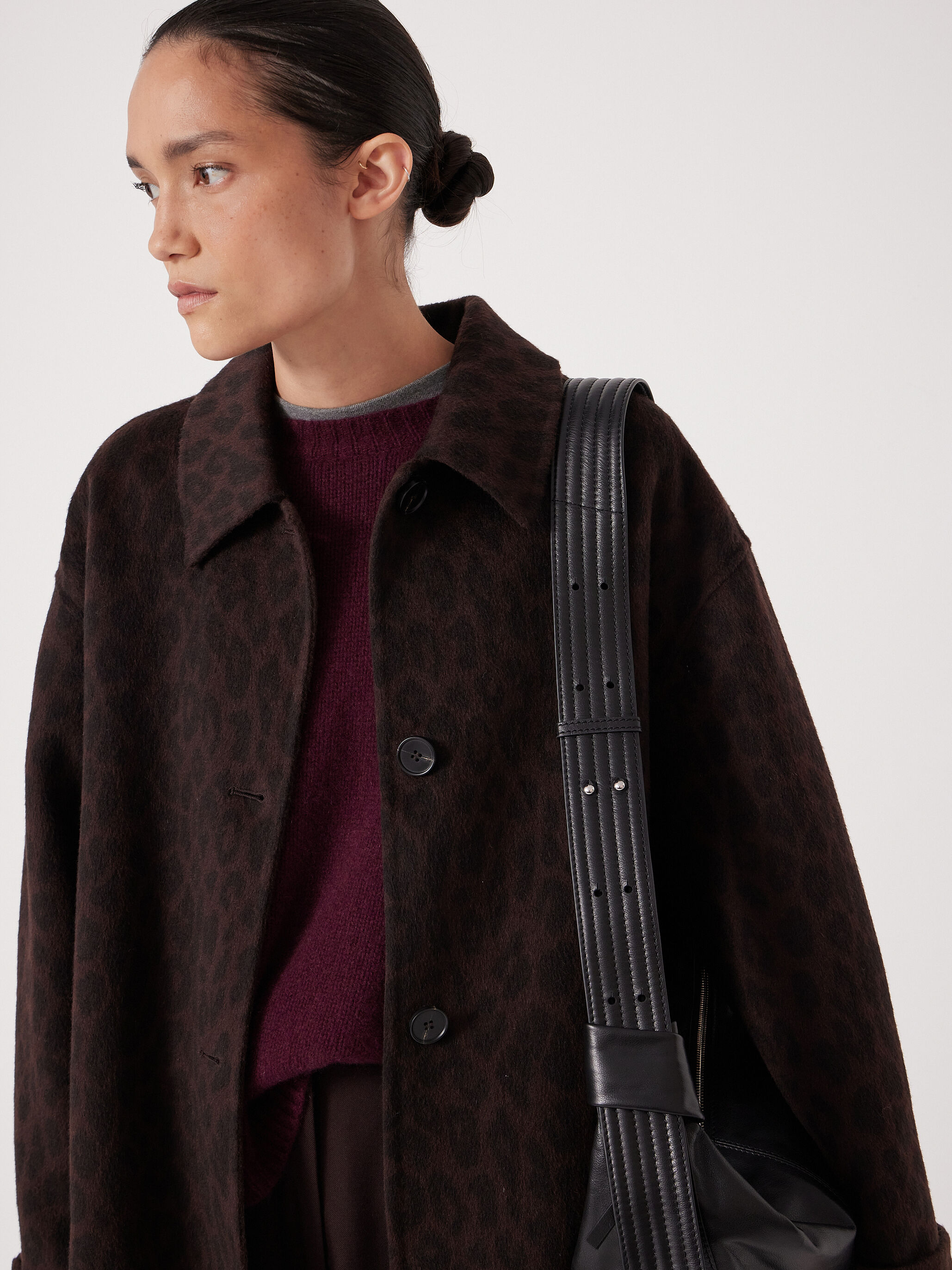 Oversized Leather Crescent Bag