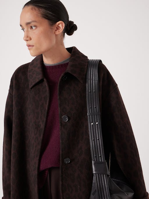 Oversized Leather Crescent Bag