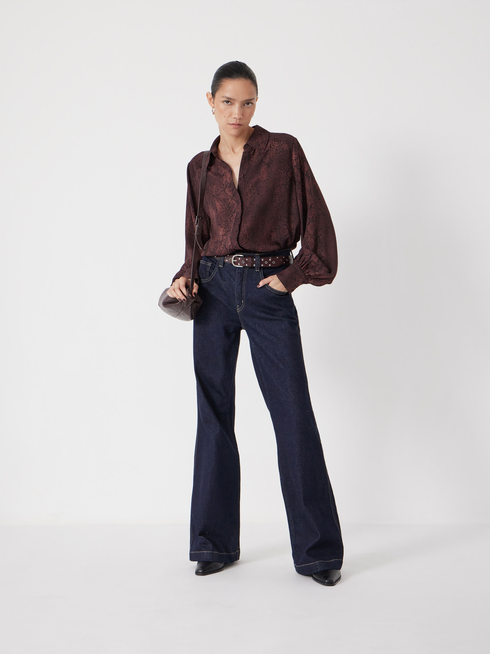 Chiffon Printed Long Sleeve Shirt