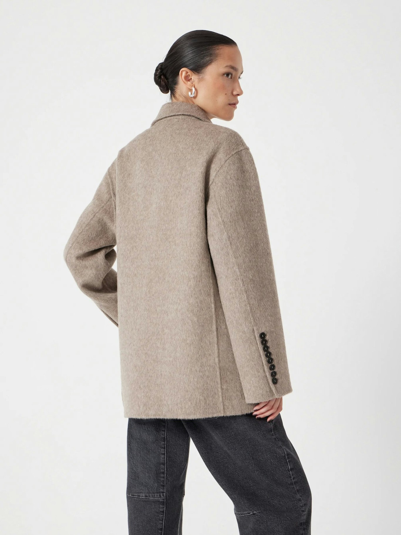 014013-4696-03 Simeron Pure Wool Double Faced Oversized Blazer