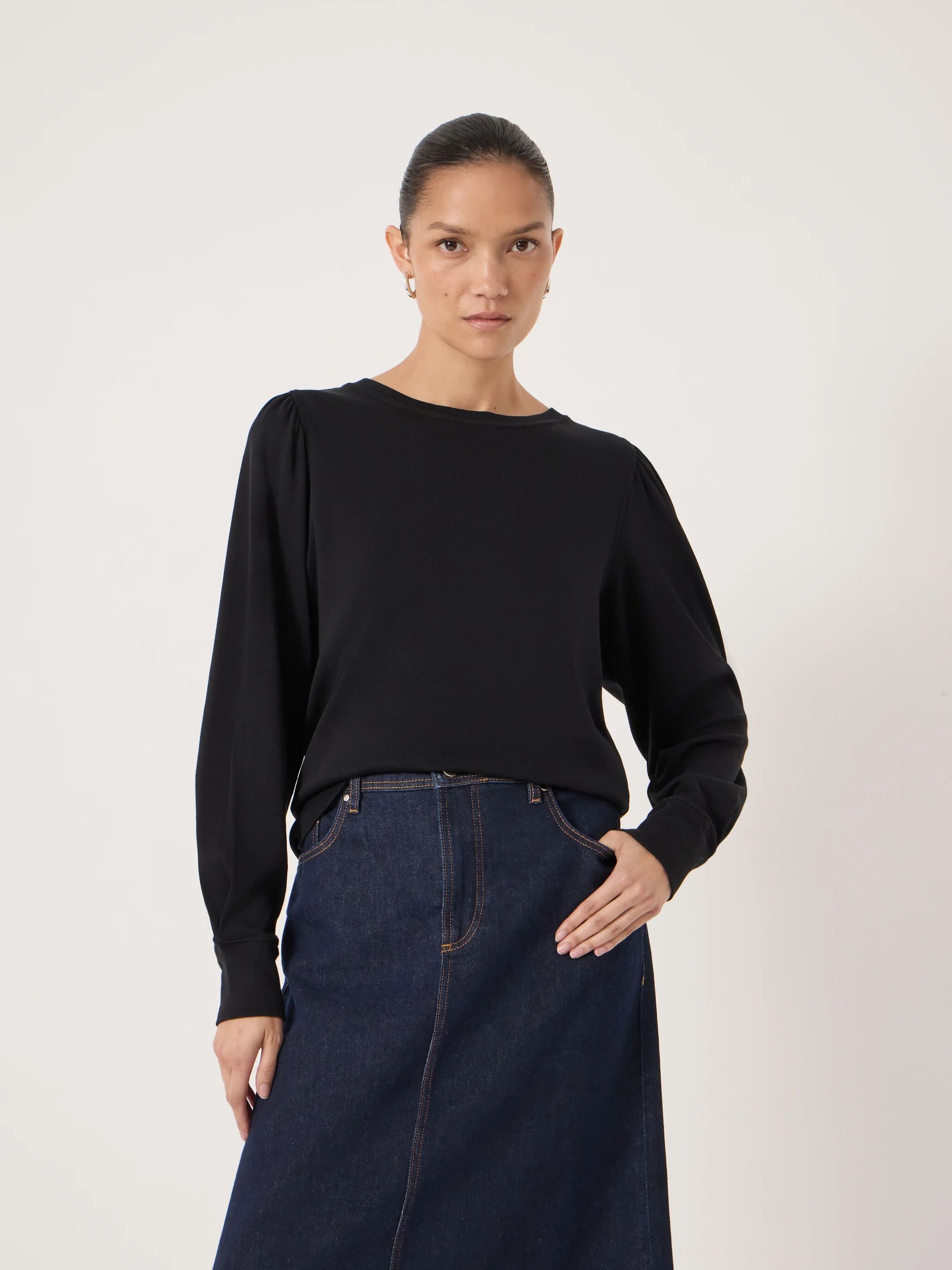 Emily Puff Sleeve Cotton Jersey Top