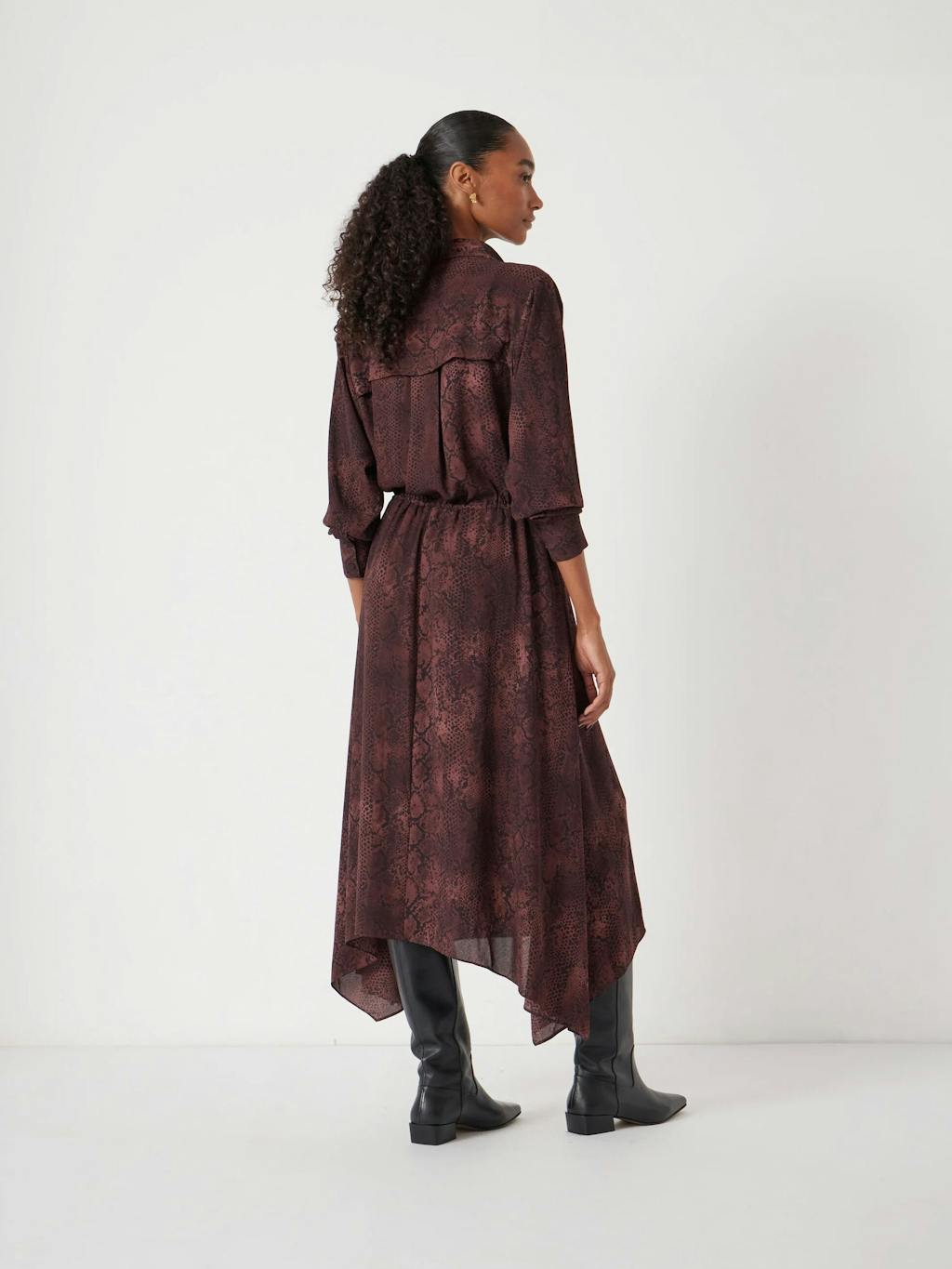 014180-4828-03 Chiffon Hanky Hem Maxi Dress