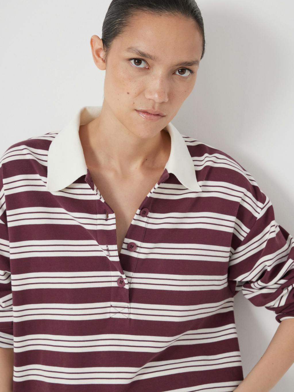 013317-4808-04 Cotton Striped Polo Top