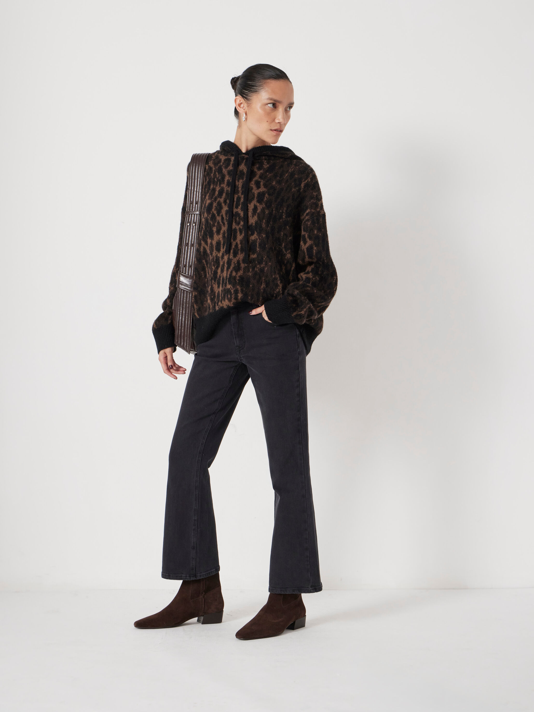 Eliana Cropped Mid Rise Bootcut Jeans