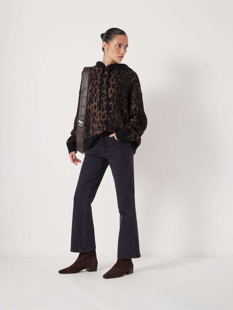 Eliana Cropped Mid Rise Bootcut Jeans