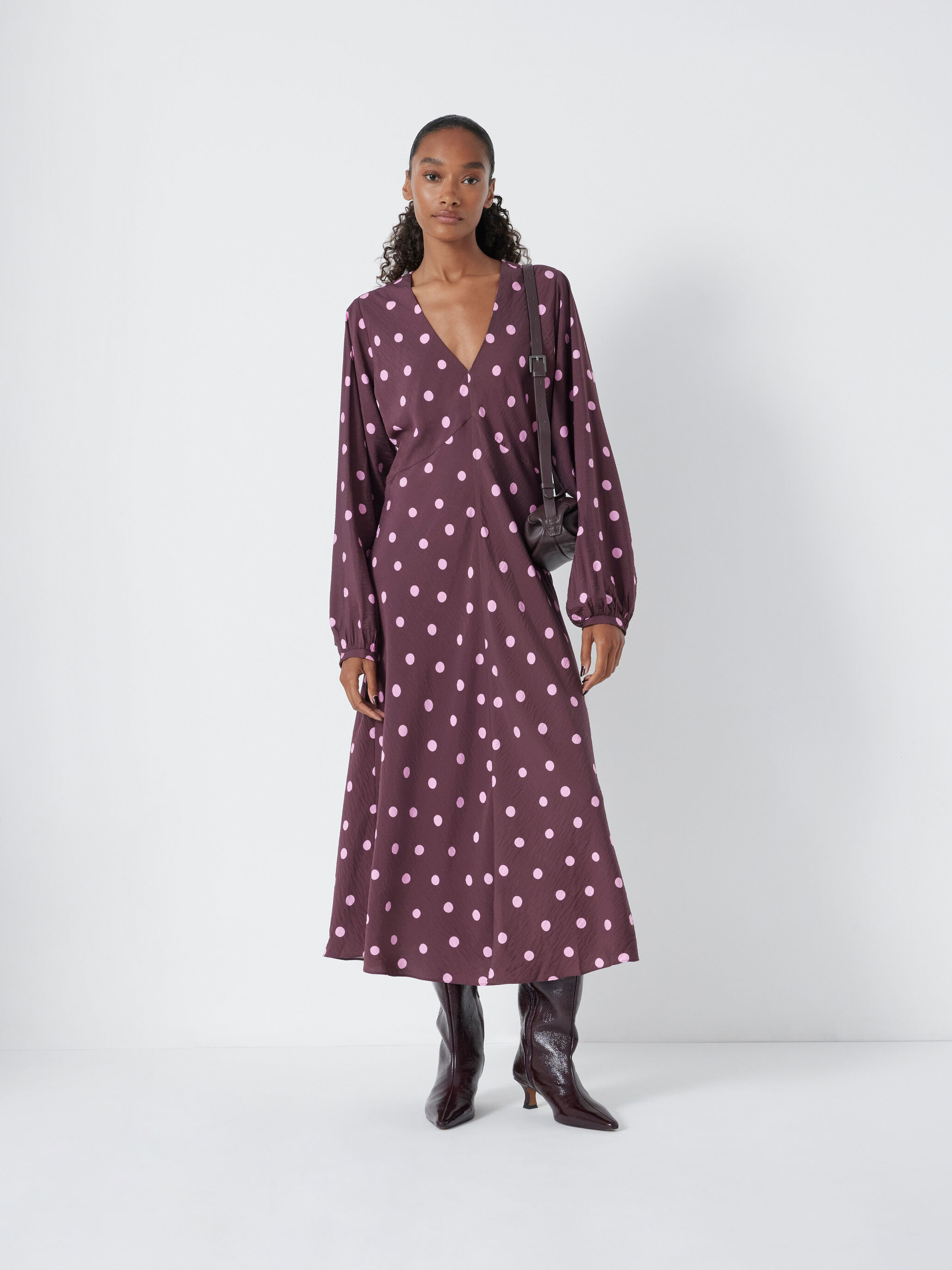 Grace V-Neck Long Sleeve Dress