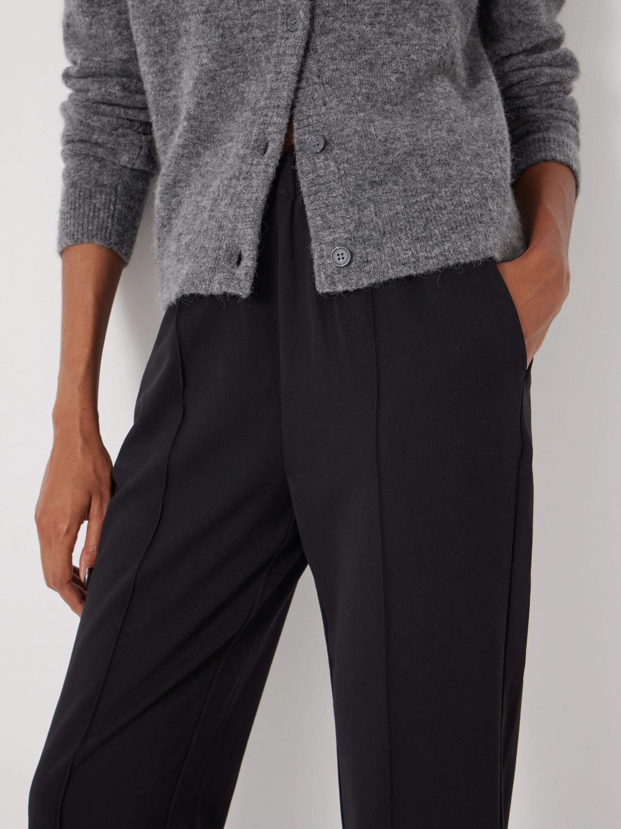 Slim Pull On Tailored Trousers
