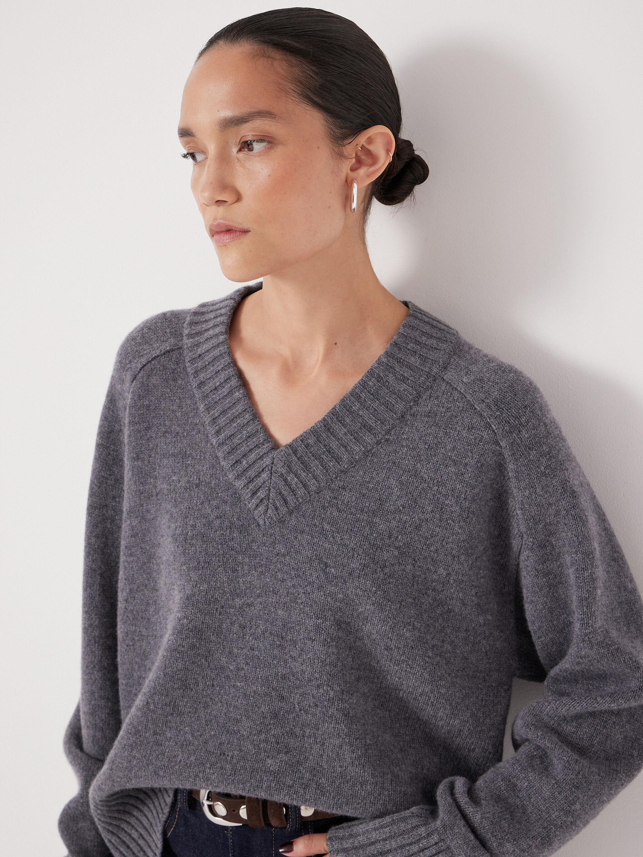 Erica Merino Wool V Neck Jumper