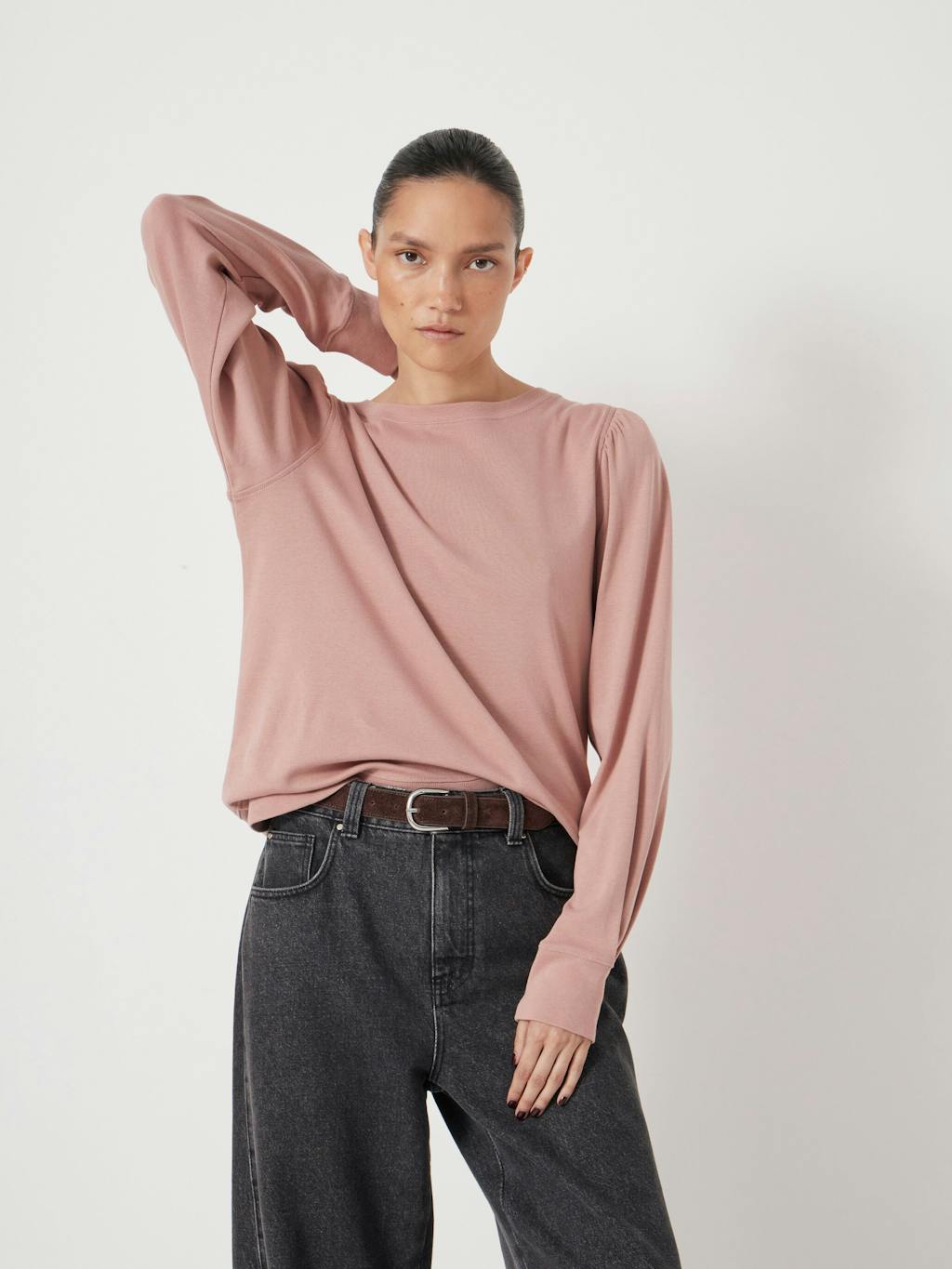 007404-1314-02 Emily Puff Sleeve Cotton Jersey Top
