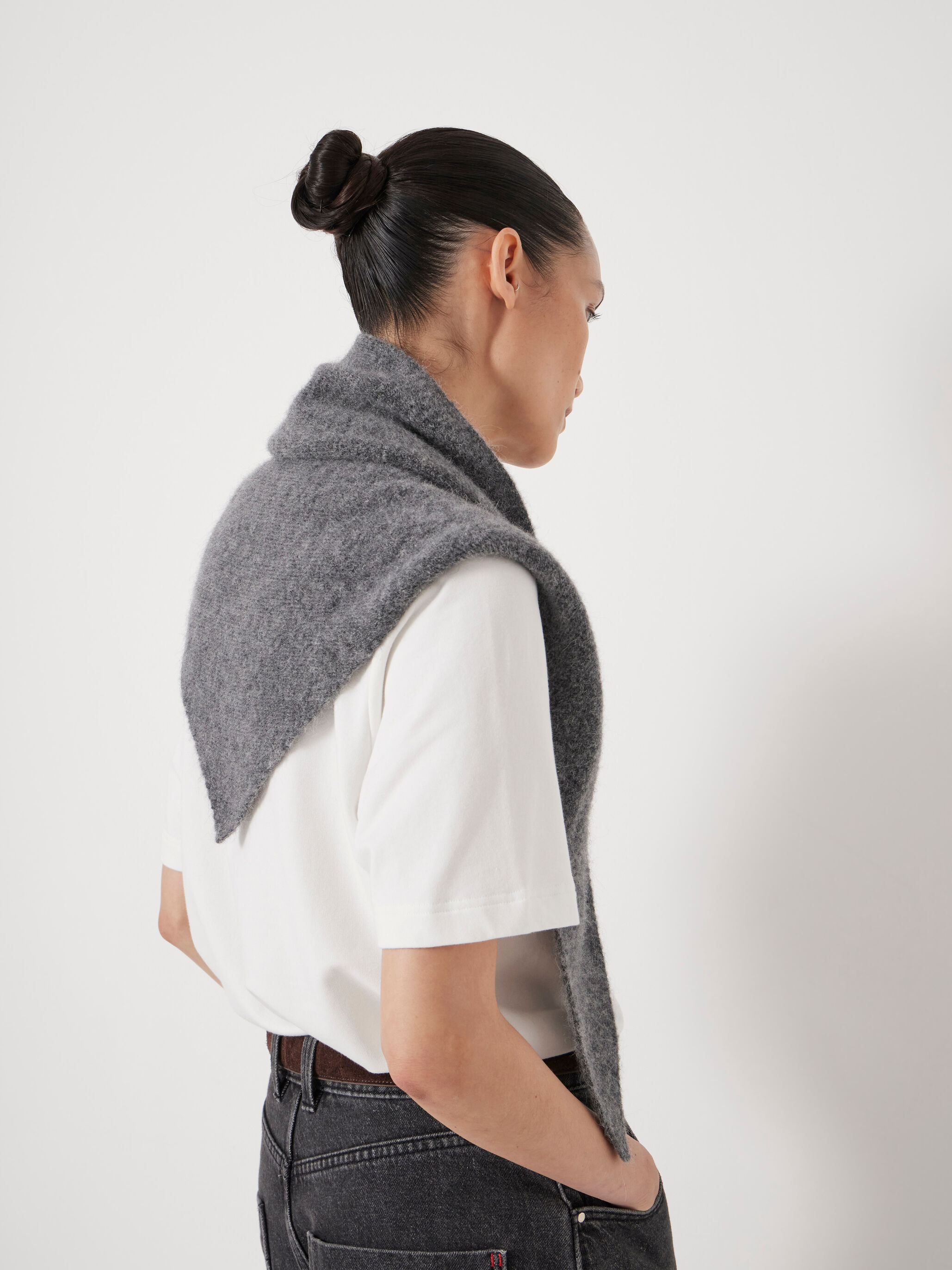 Alpaca-Blend Triangle Scarf