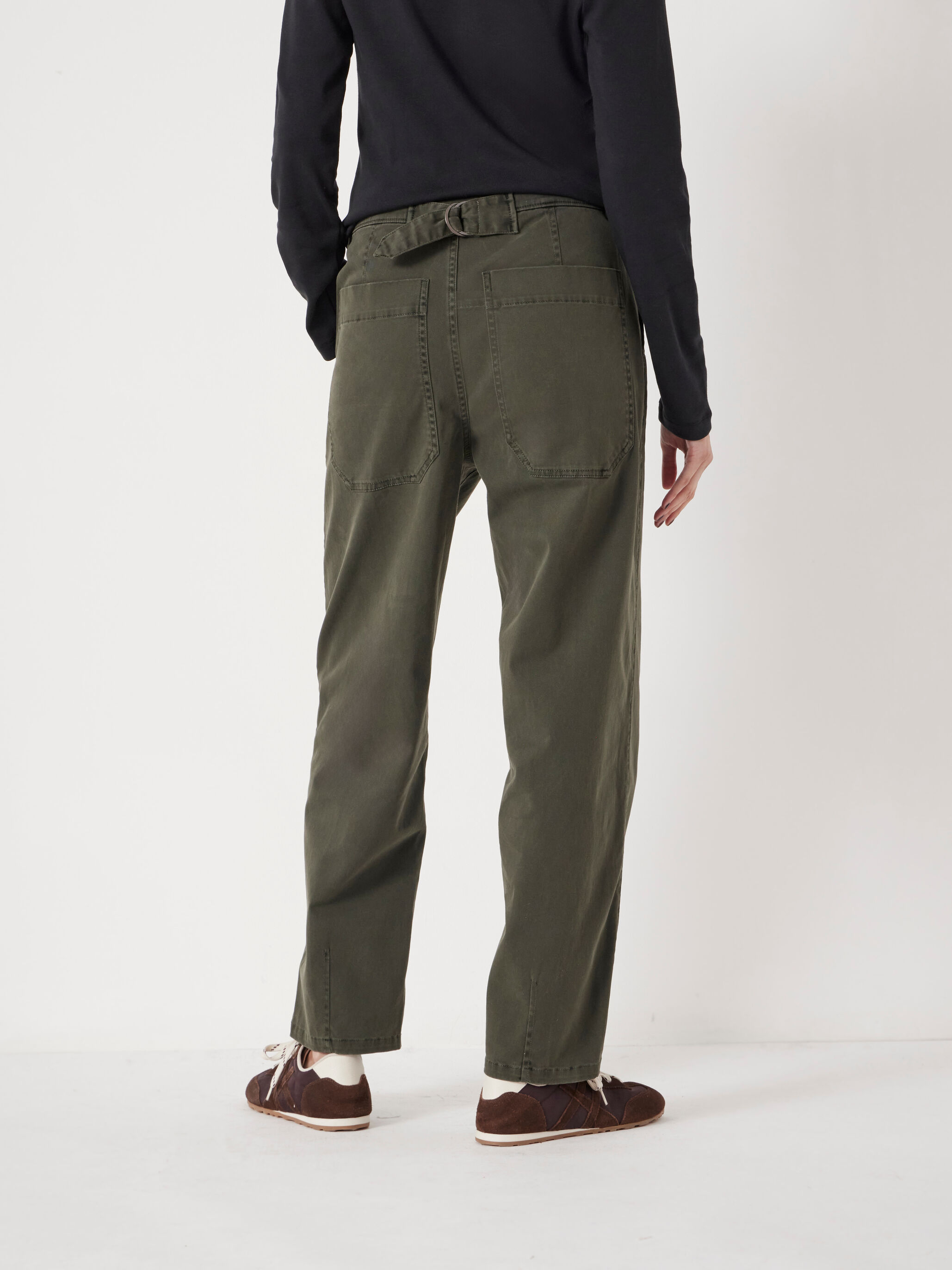 Tapered Leg Casual Trousers