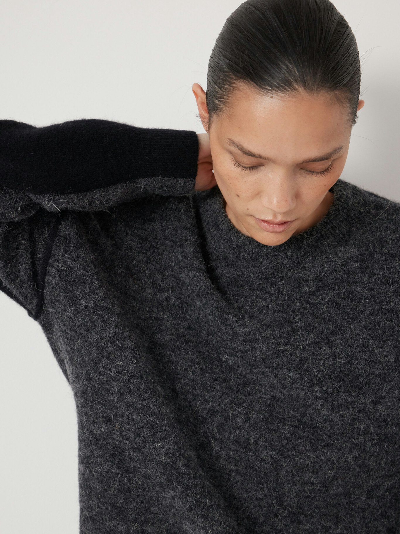013491-2806-04 Colour Block Wool Blend Crew Jumper