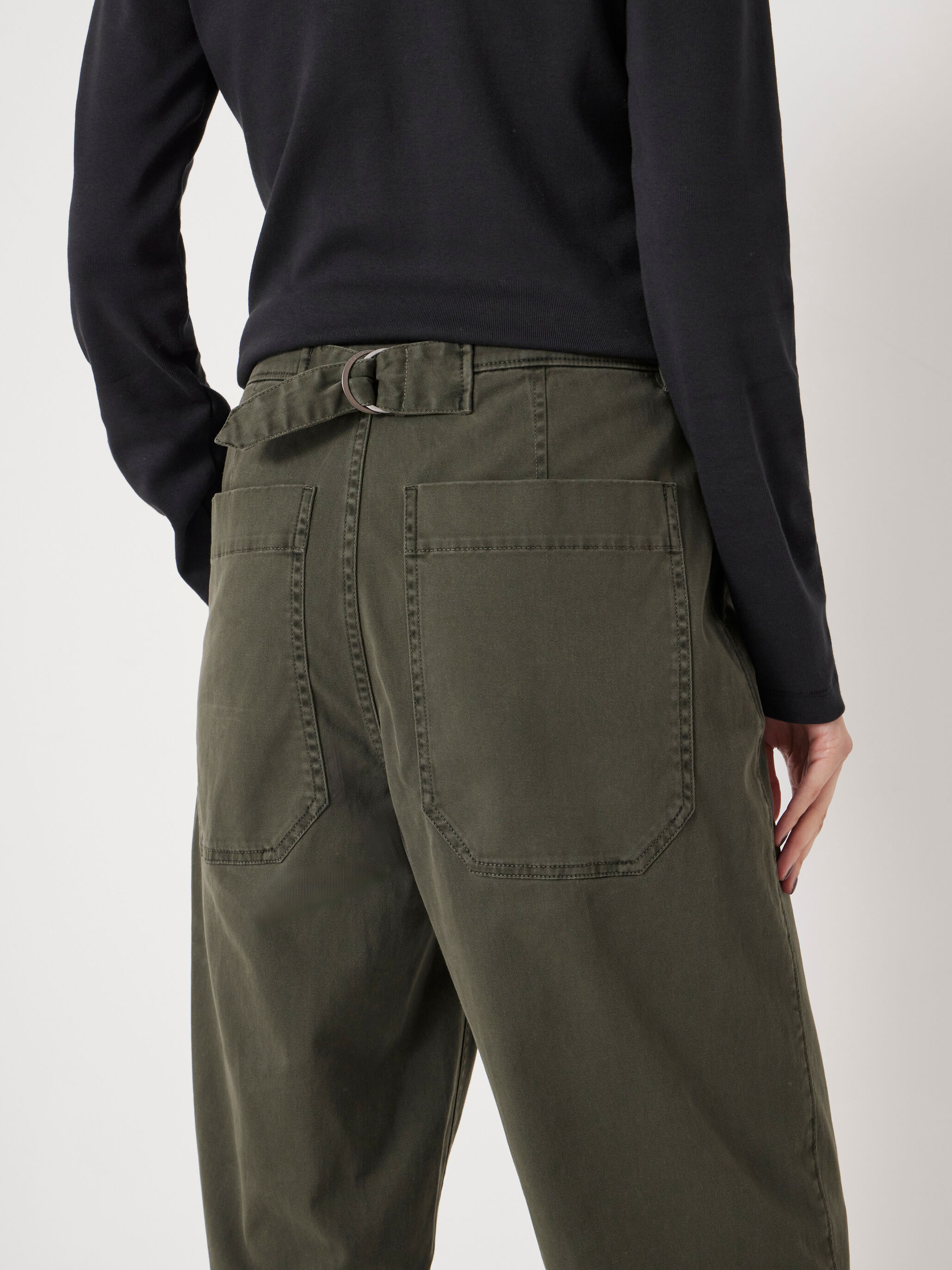 Tapered Leg Casual Trousers