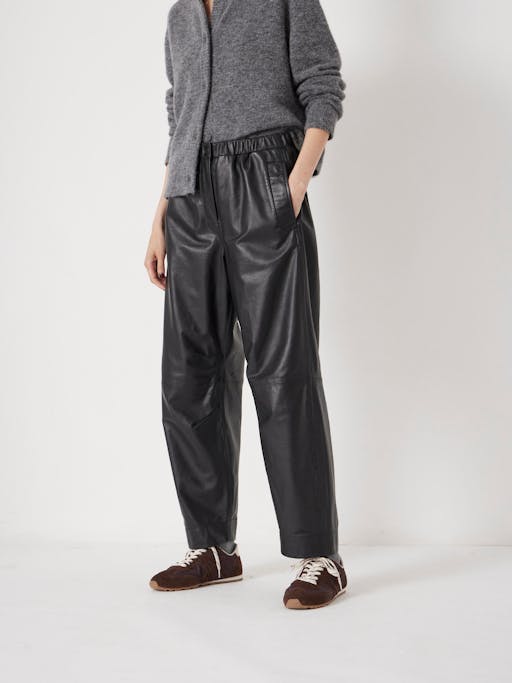 Leather Jack Barrel Trousers