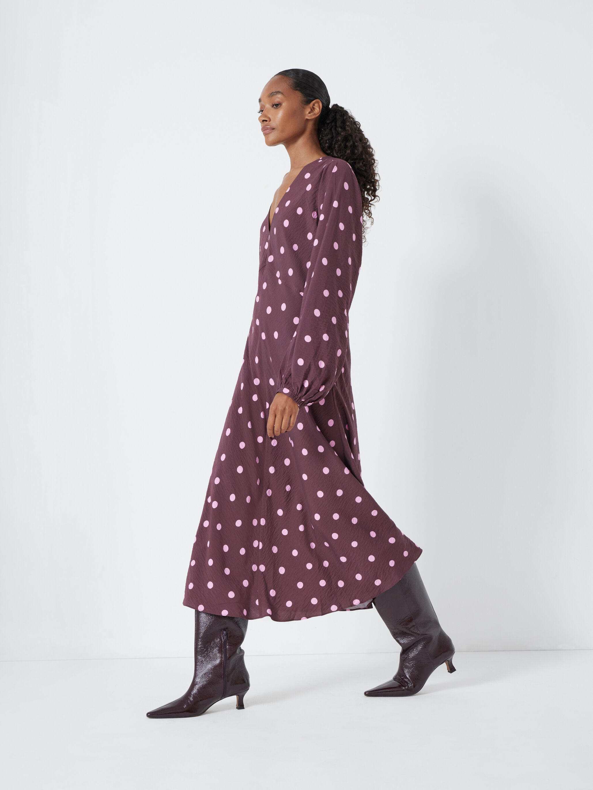 Grace V-Neck Long Sleeve Dress