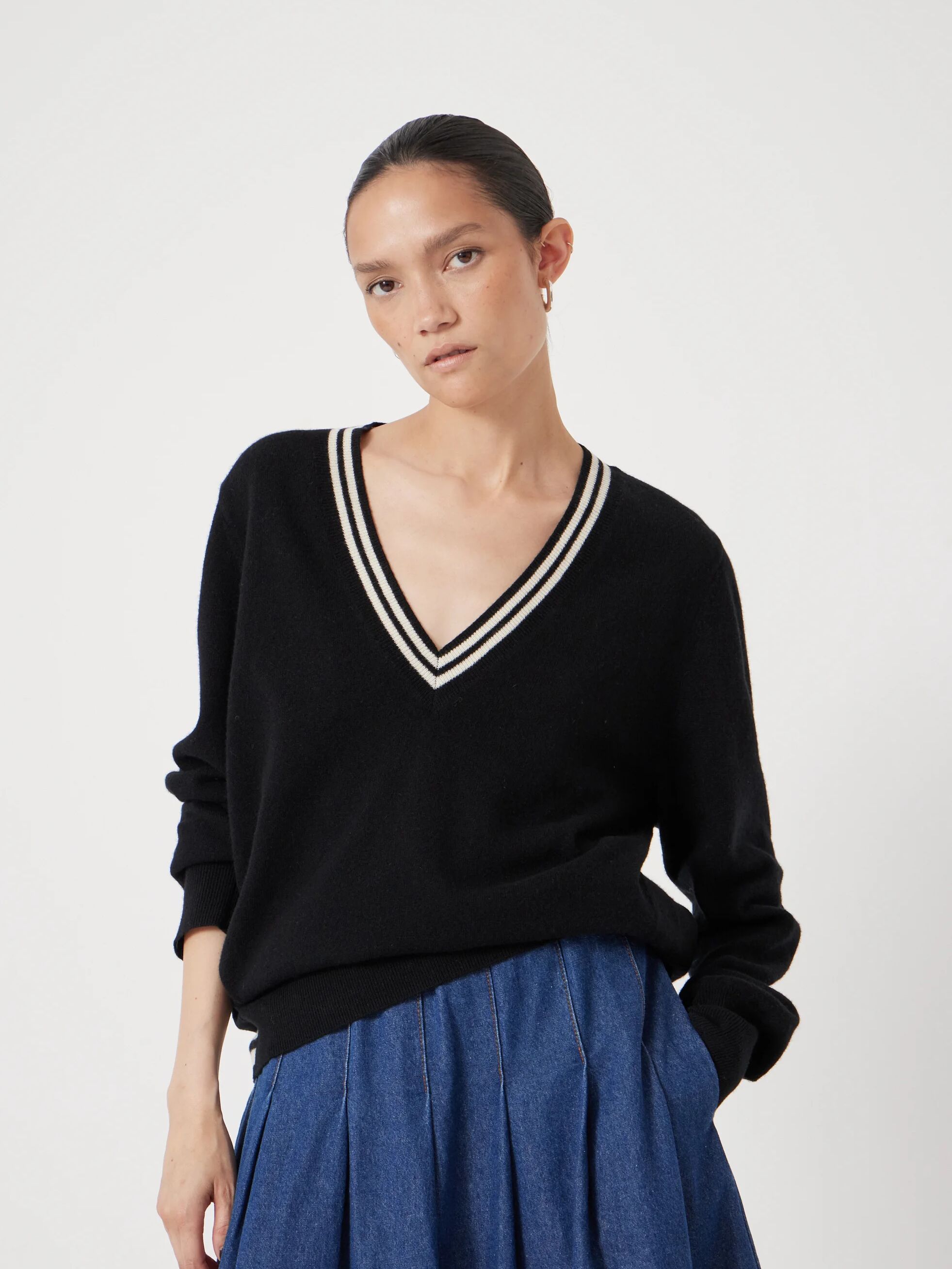 Merino Wool V Neck Jumper