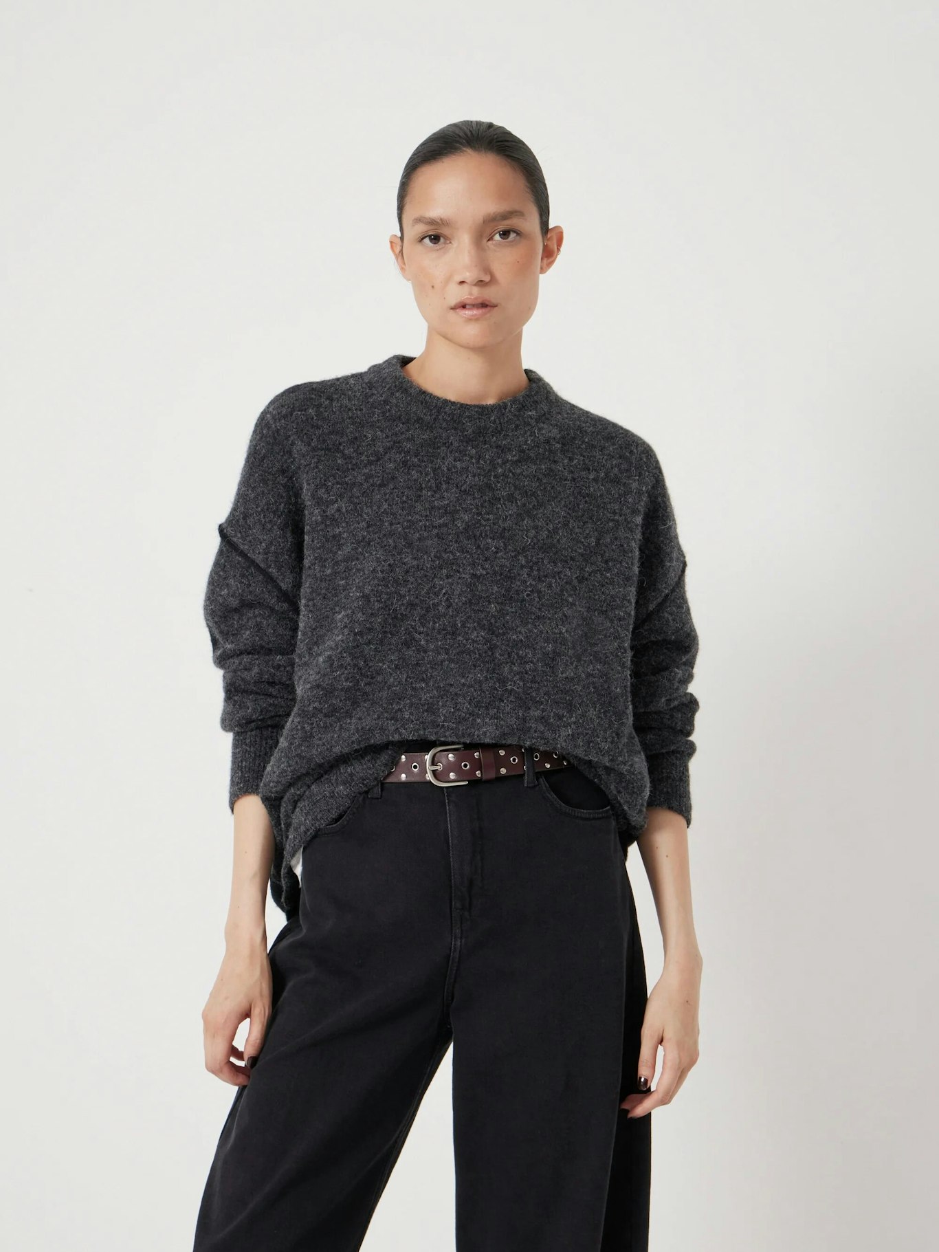 013491-2806-02 Colour Block Wool Blend Crew Jumper