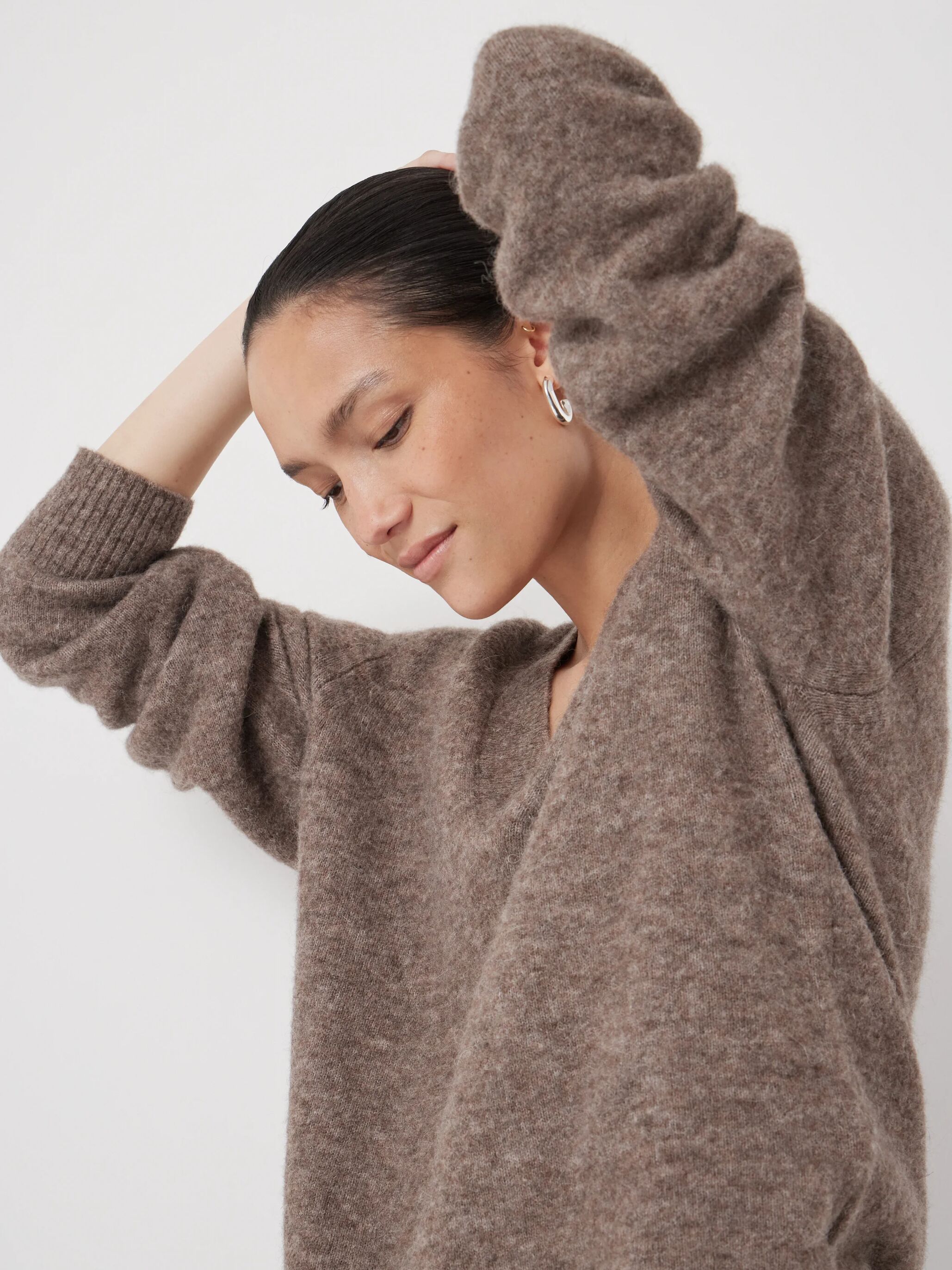 Wool Blend V Neck Jumper