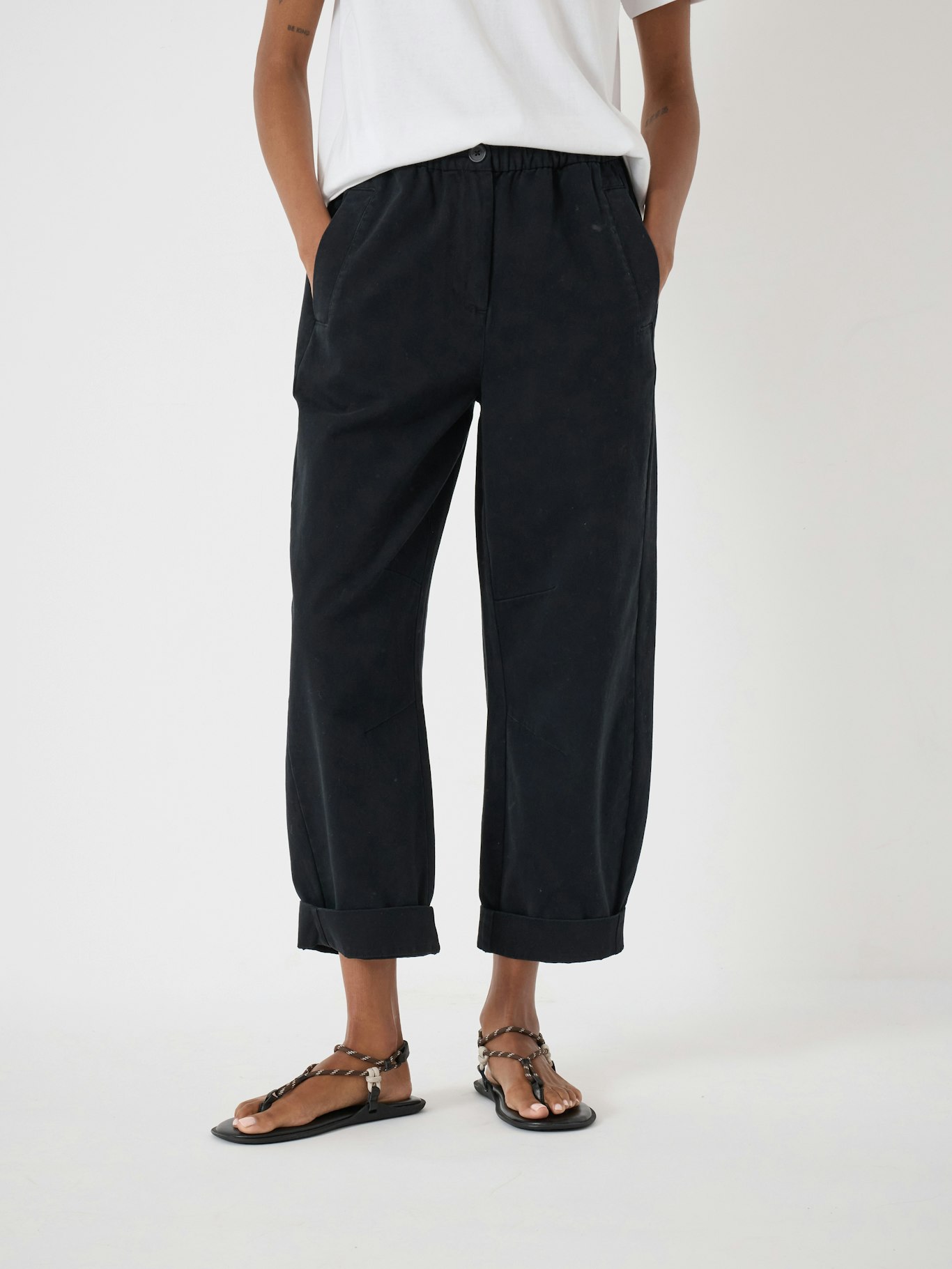 012702-0532-02 Jack Barrel Leg Pull On Cotton Trousers