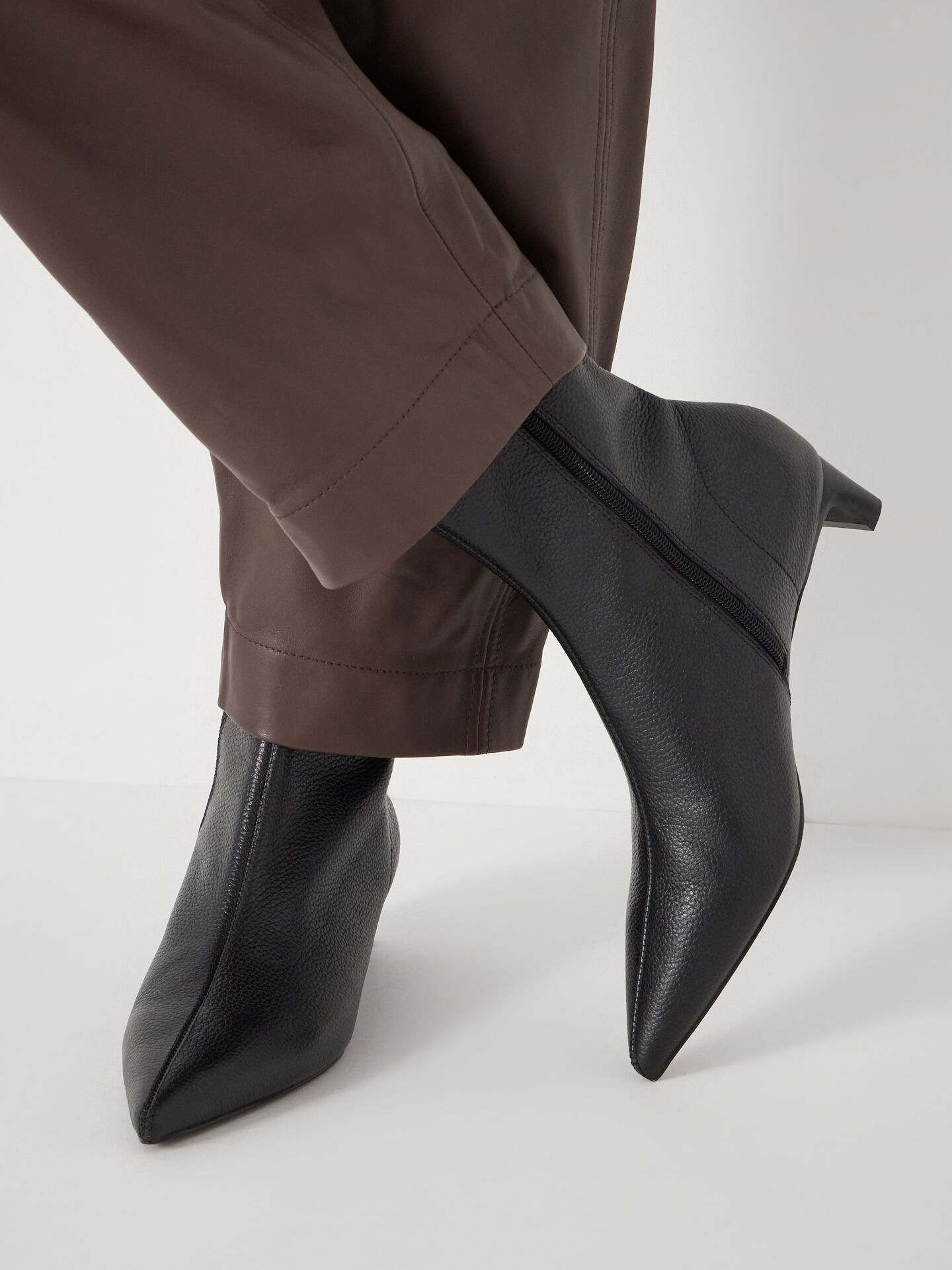 Leather Sock Fit Boots