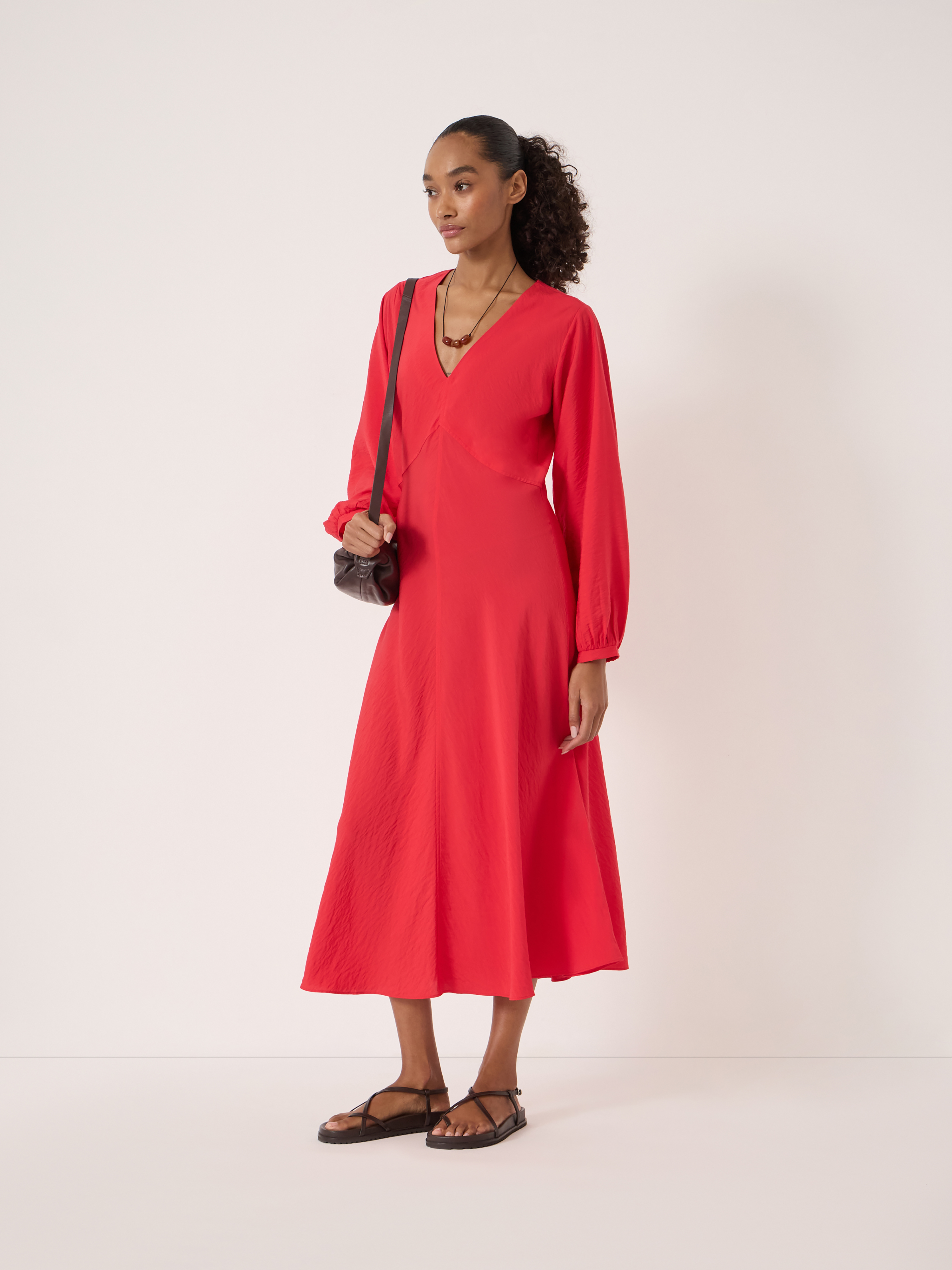 Grace V-Neck Long Sleeve Dress