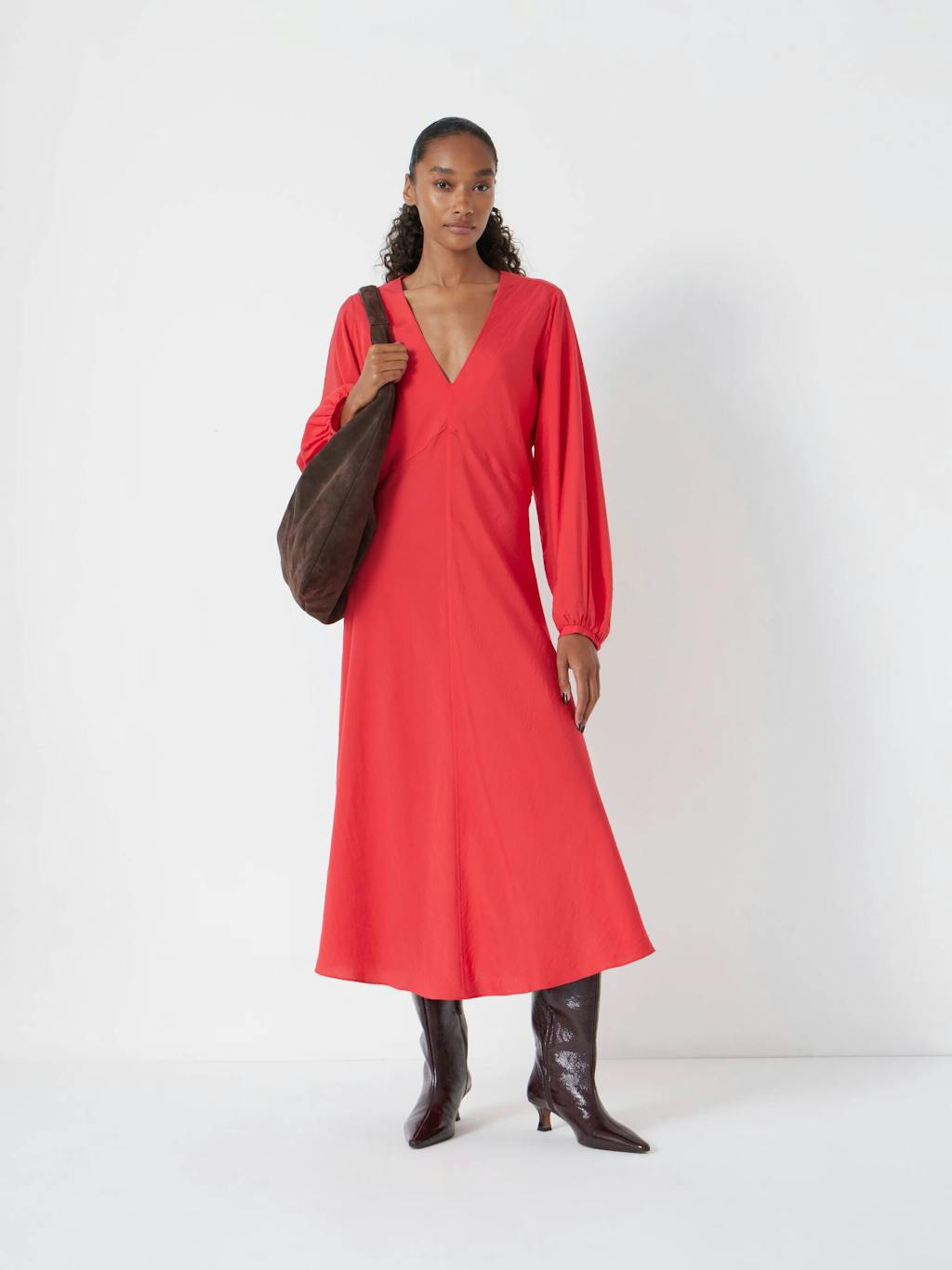014470-1056-01 Grace V-Neck Long Sleeve Dress