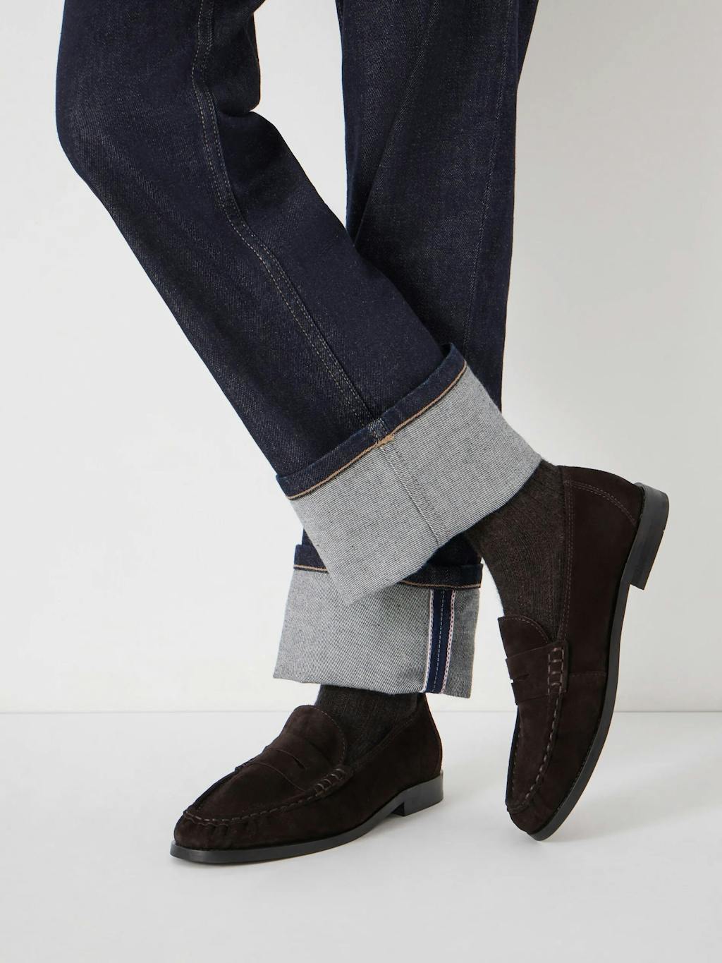 014426-0450-07 Suede Almond Toe Loafers