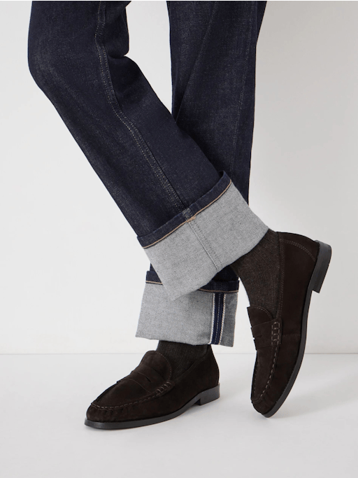 Suede Almond Toe Loafers