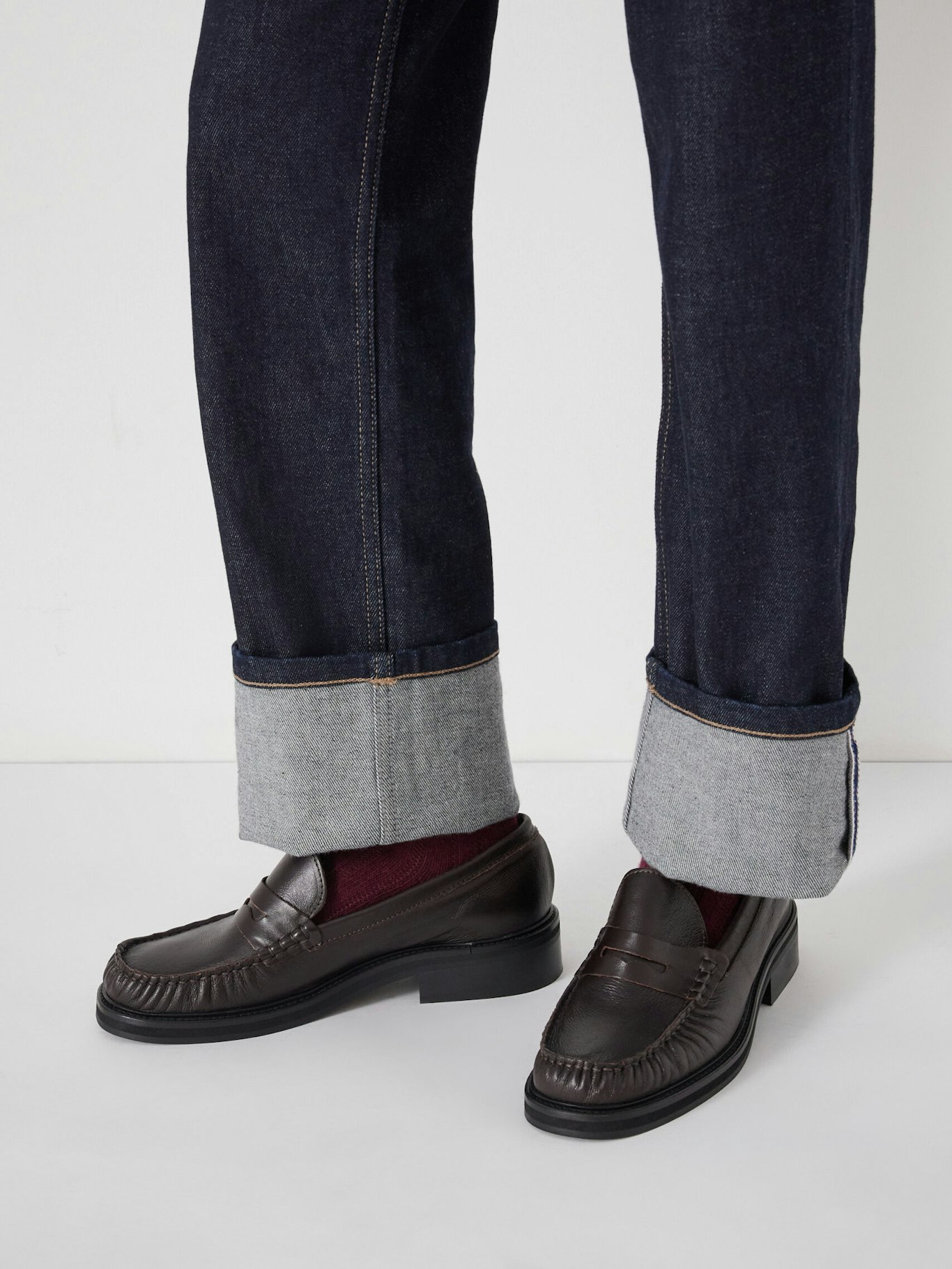 014454-0450-02 Penny Chunky Leather Loafers