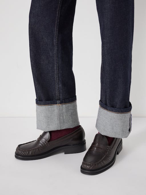 Penny Chunky Leather Loafers