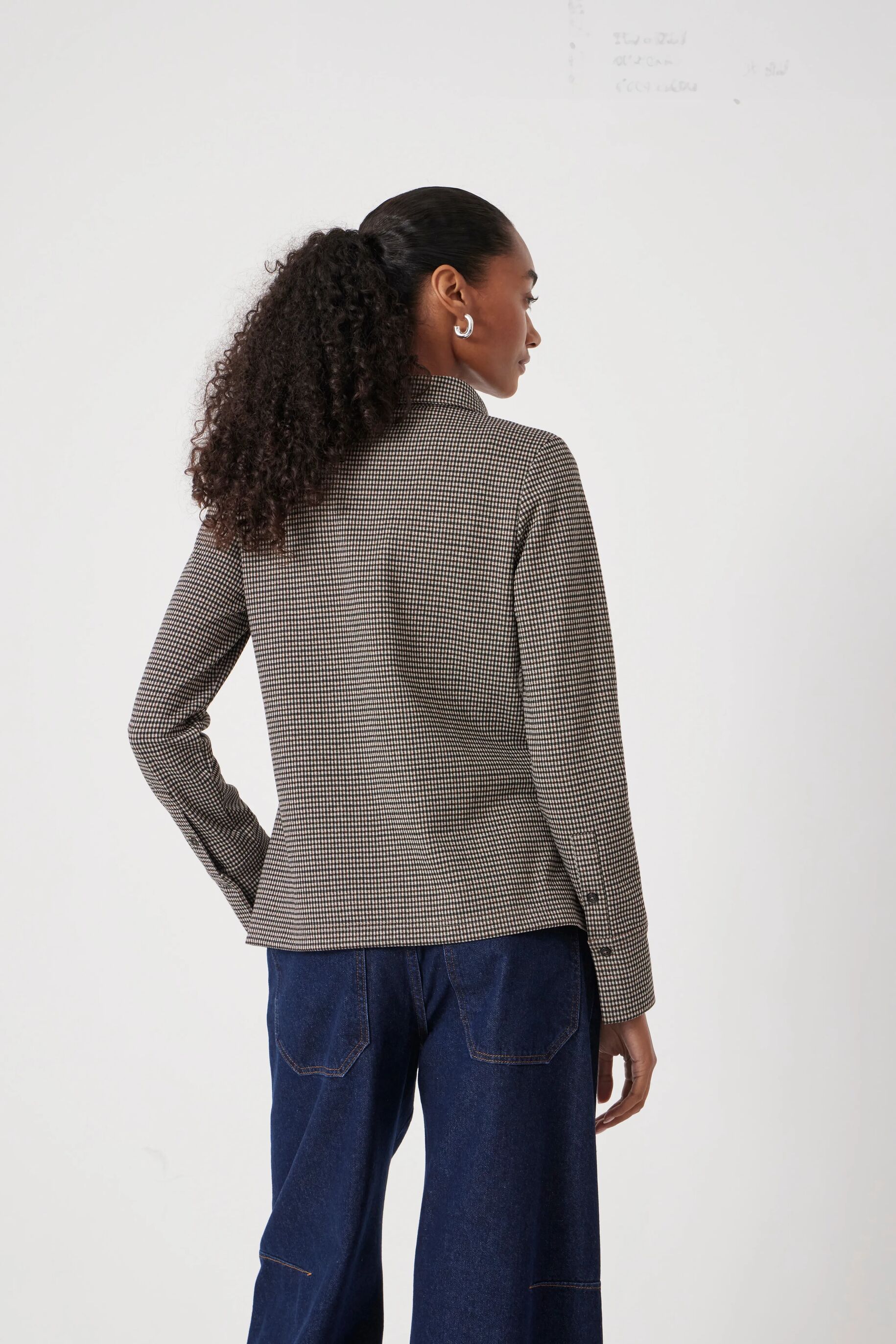 Fitted Check Jersey Shirt