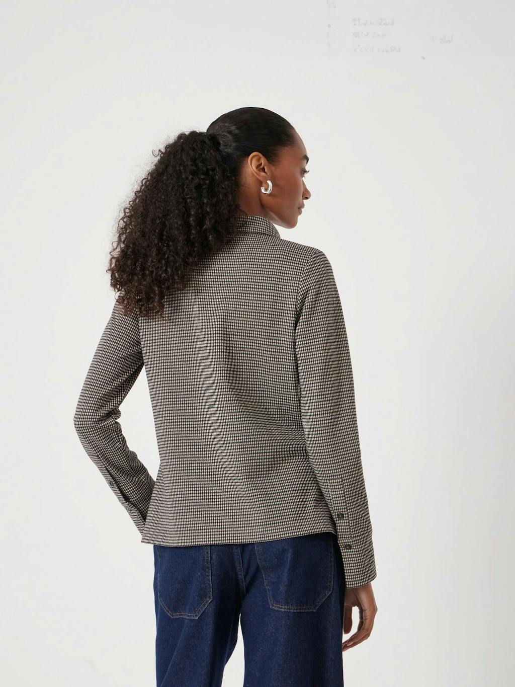 013315-4805-05 Fitted Check Jersey Shirt