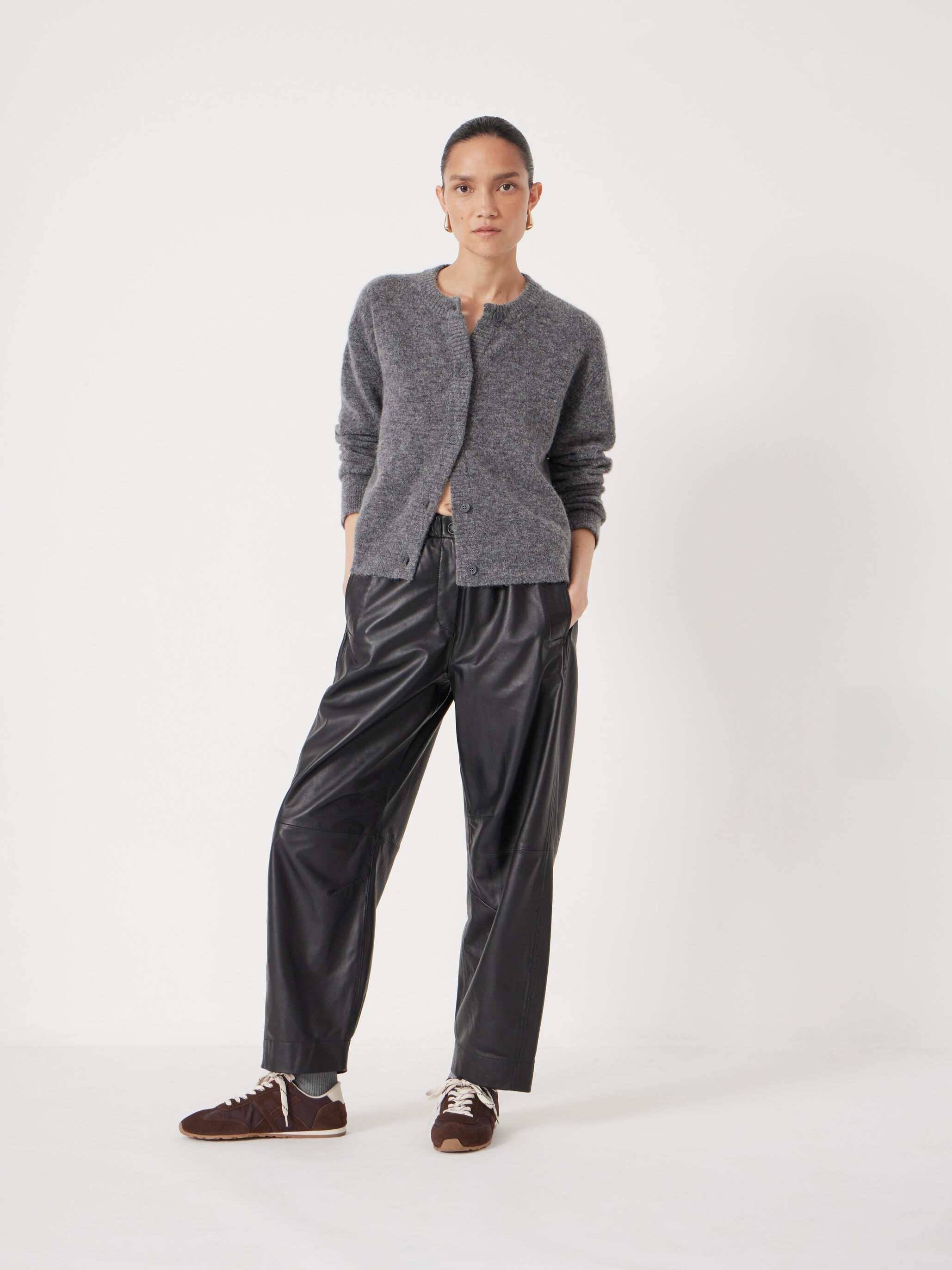Crew Neck Boxy Cardigan