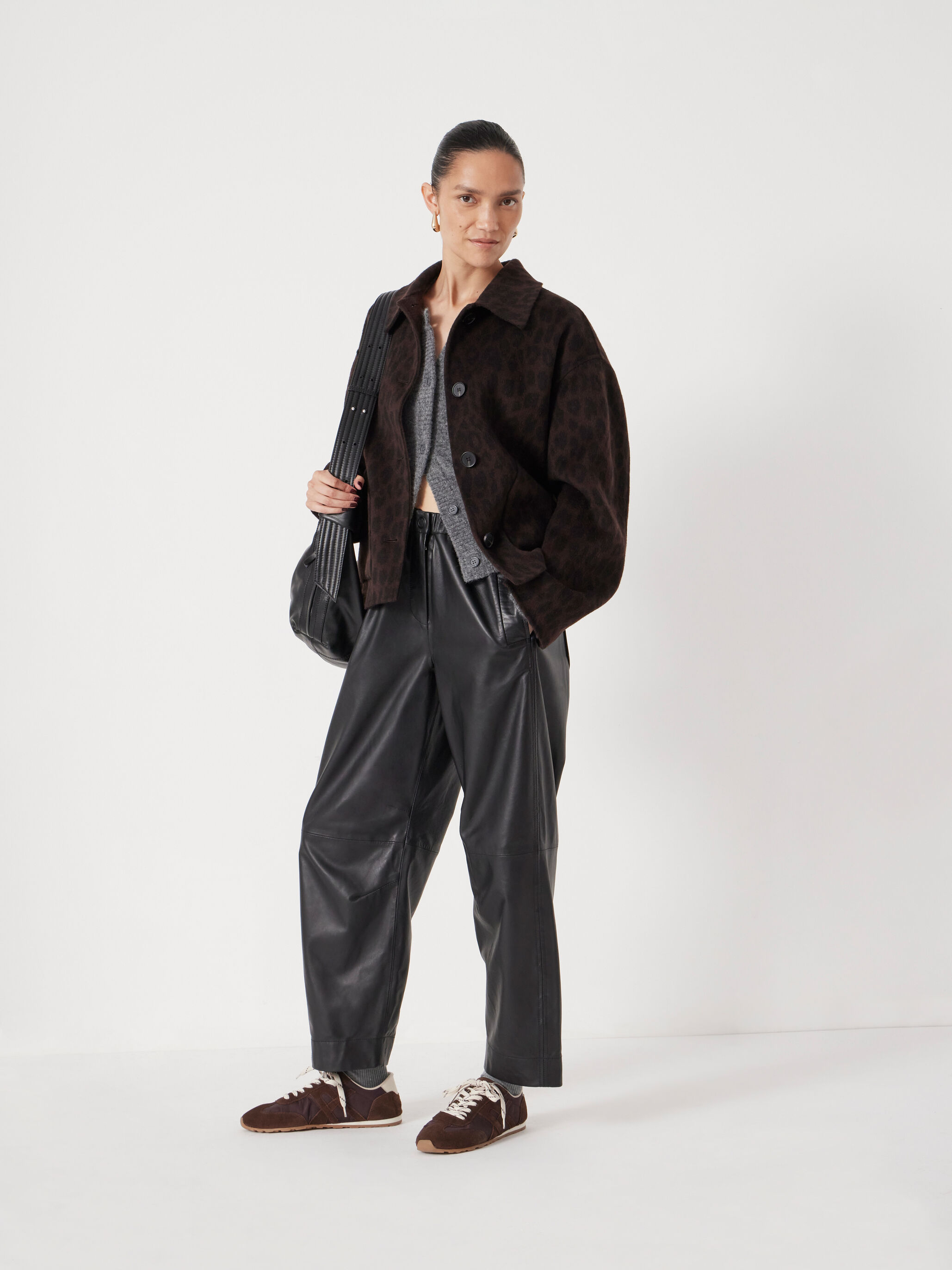 Pure Wool Leopard Double Faced Jacket