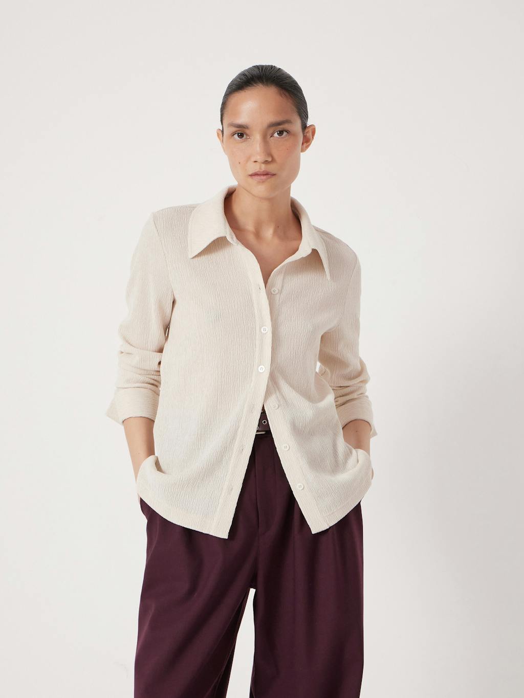 013966-3203-02 Textured Slim Shirt